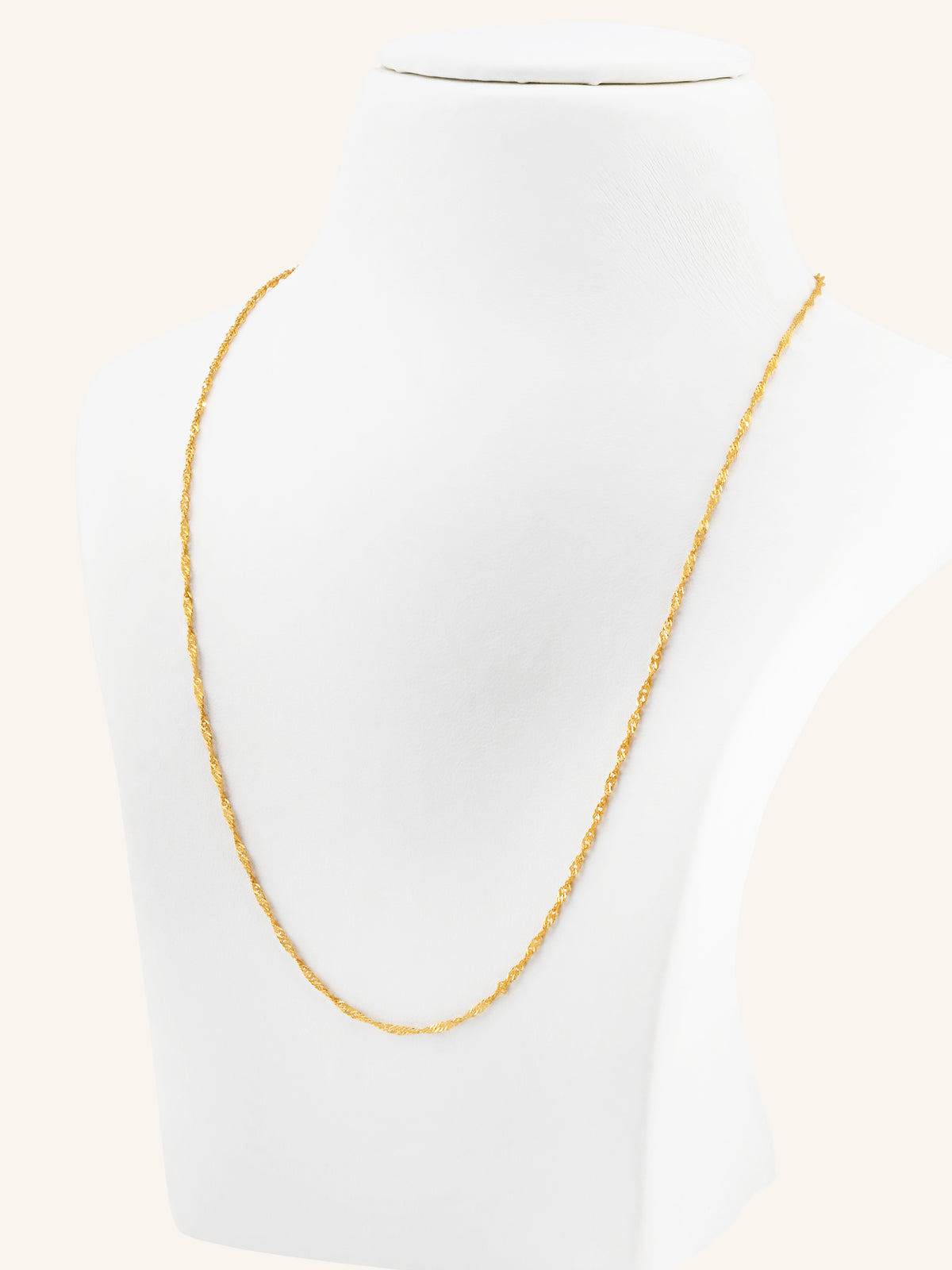 22ct Gold Twisted Chain - 45 cm