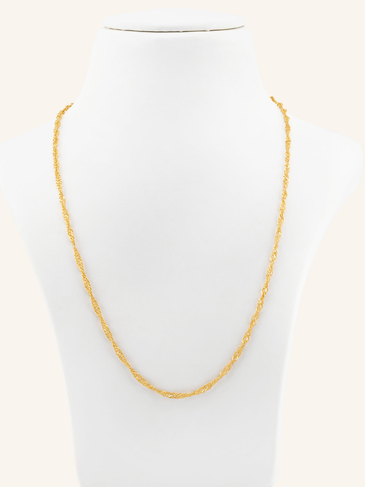 22ct Gold Twisted Chain - 45 cm