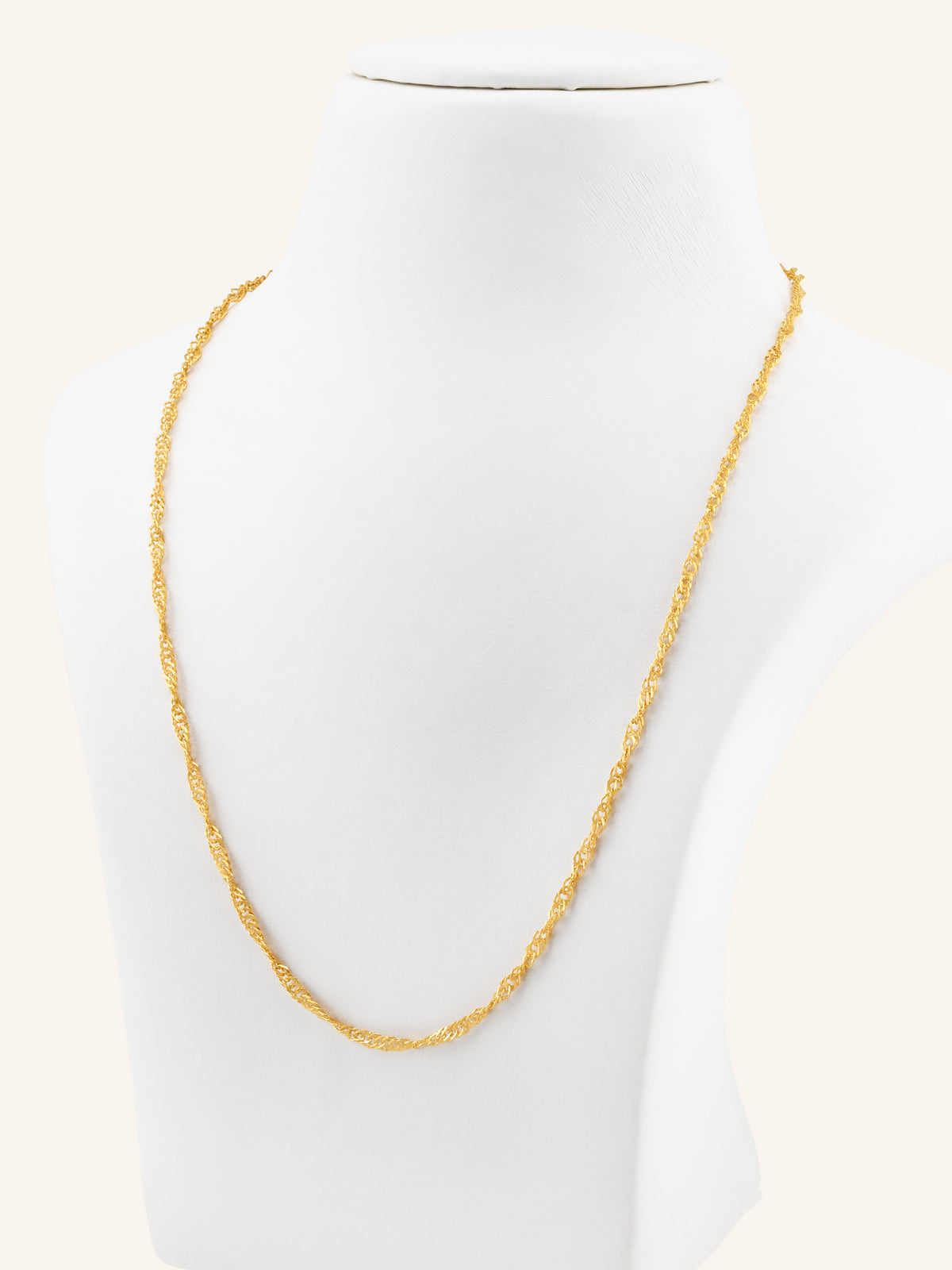 22ct Gold Twisted Chain - 45 cm