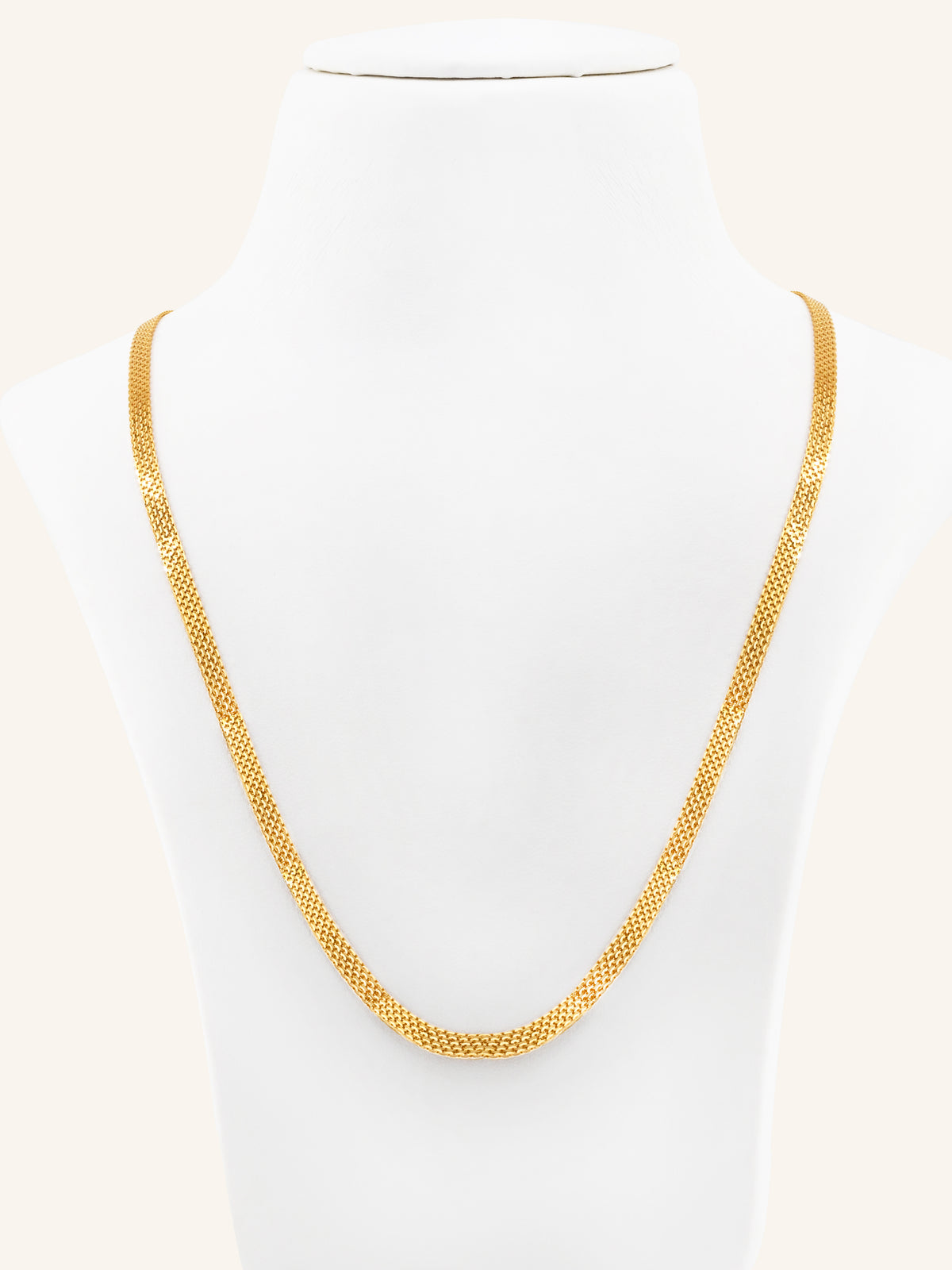 22ct Gold Flat Chain - 50 cm