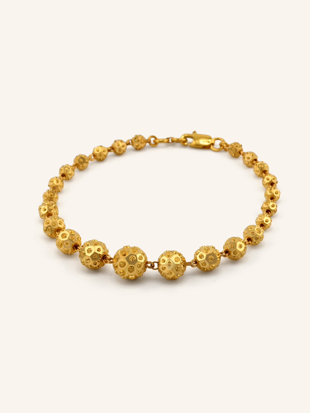22ct Gold Graduating Ball Bracelet