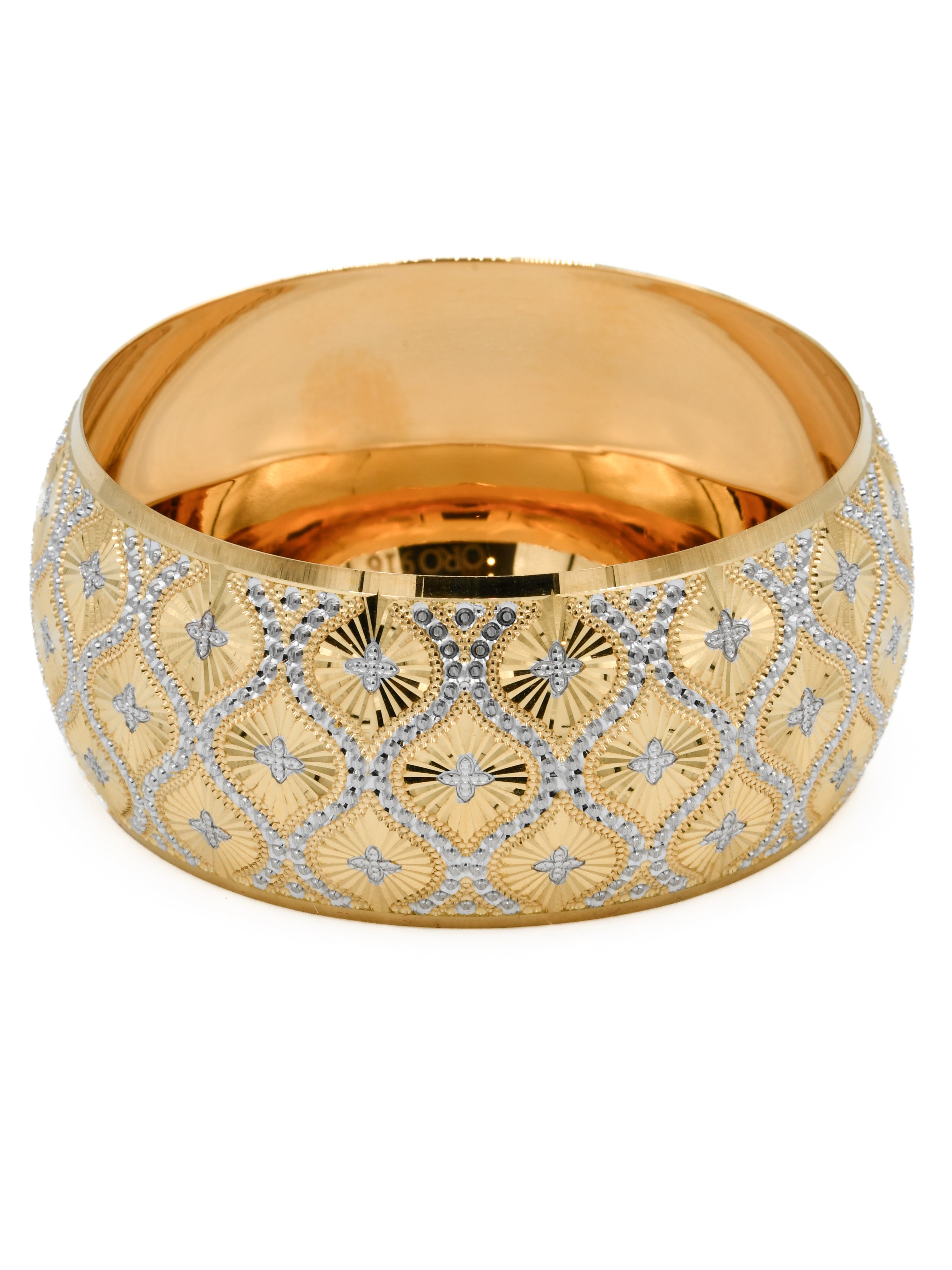 22ct Gold Two Tone 1 Piece Bangle
