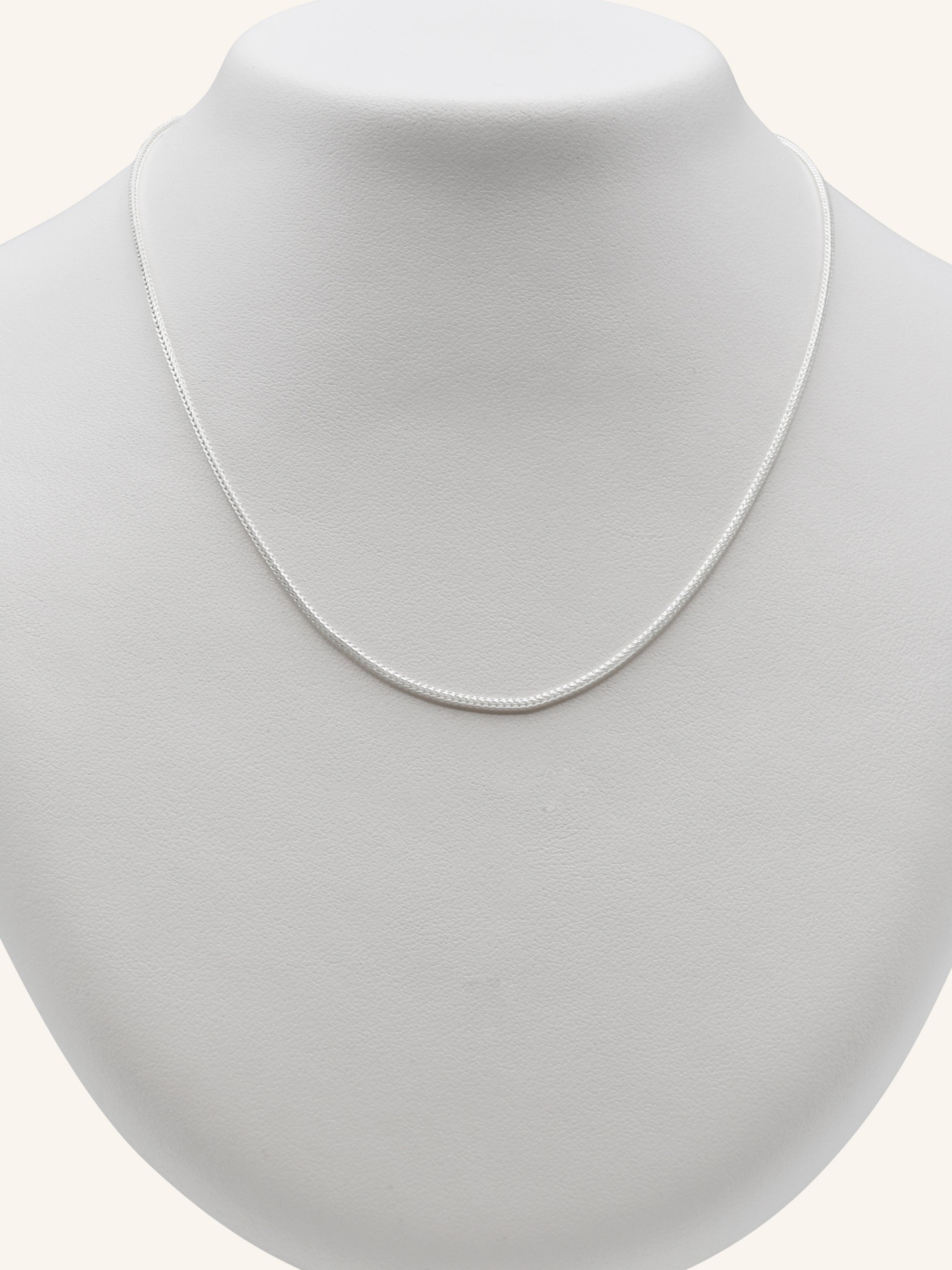 925 Sterling Silver Fox Tail Chain 40cm