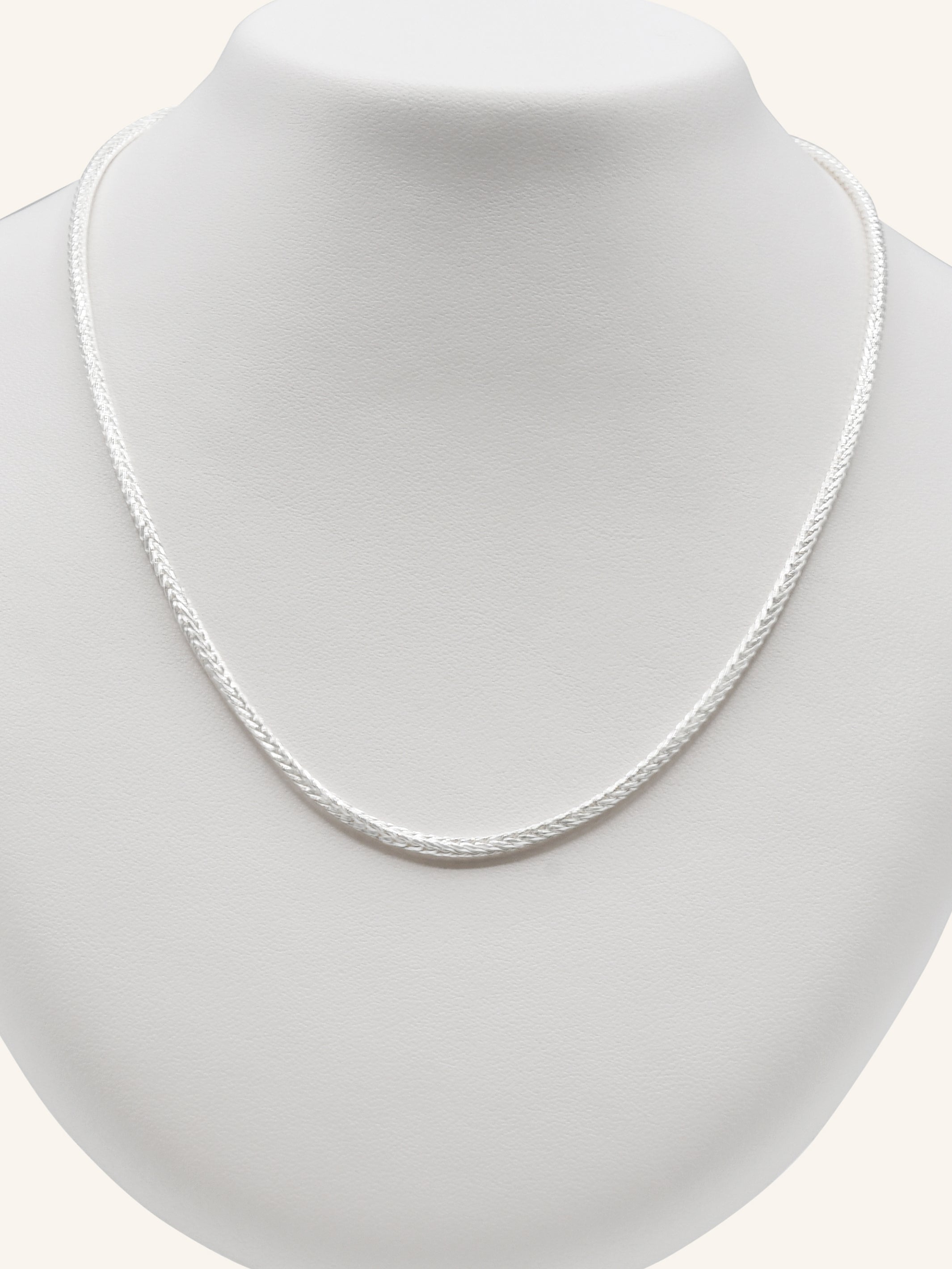 925 Sterling Silver Fox Tail Chain 45cm