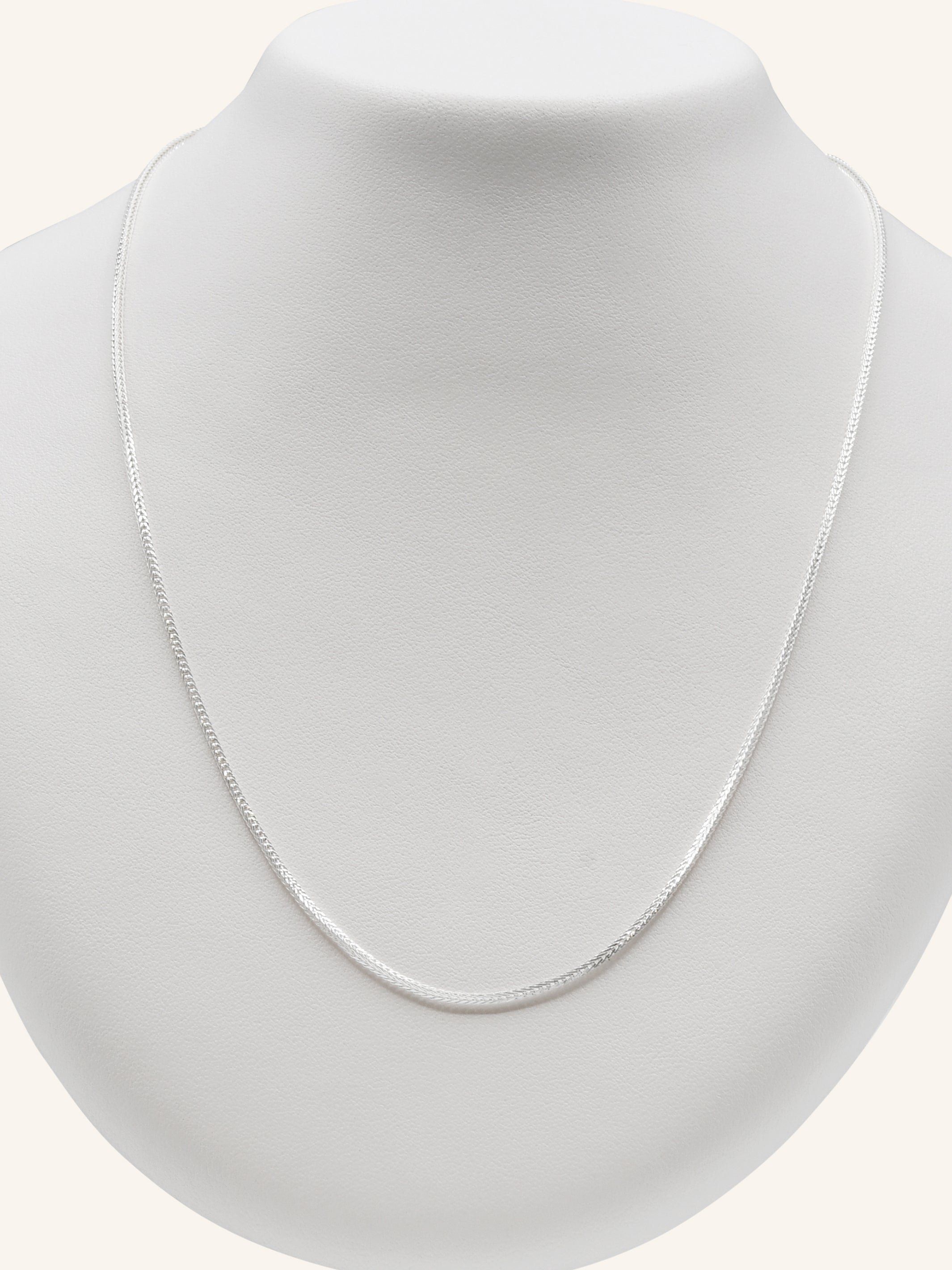 925 Sterling Silver Fox Tail Chain 50cm