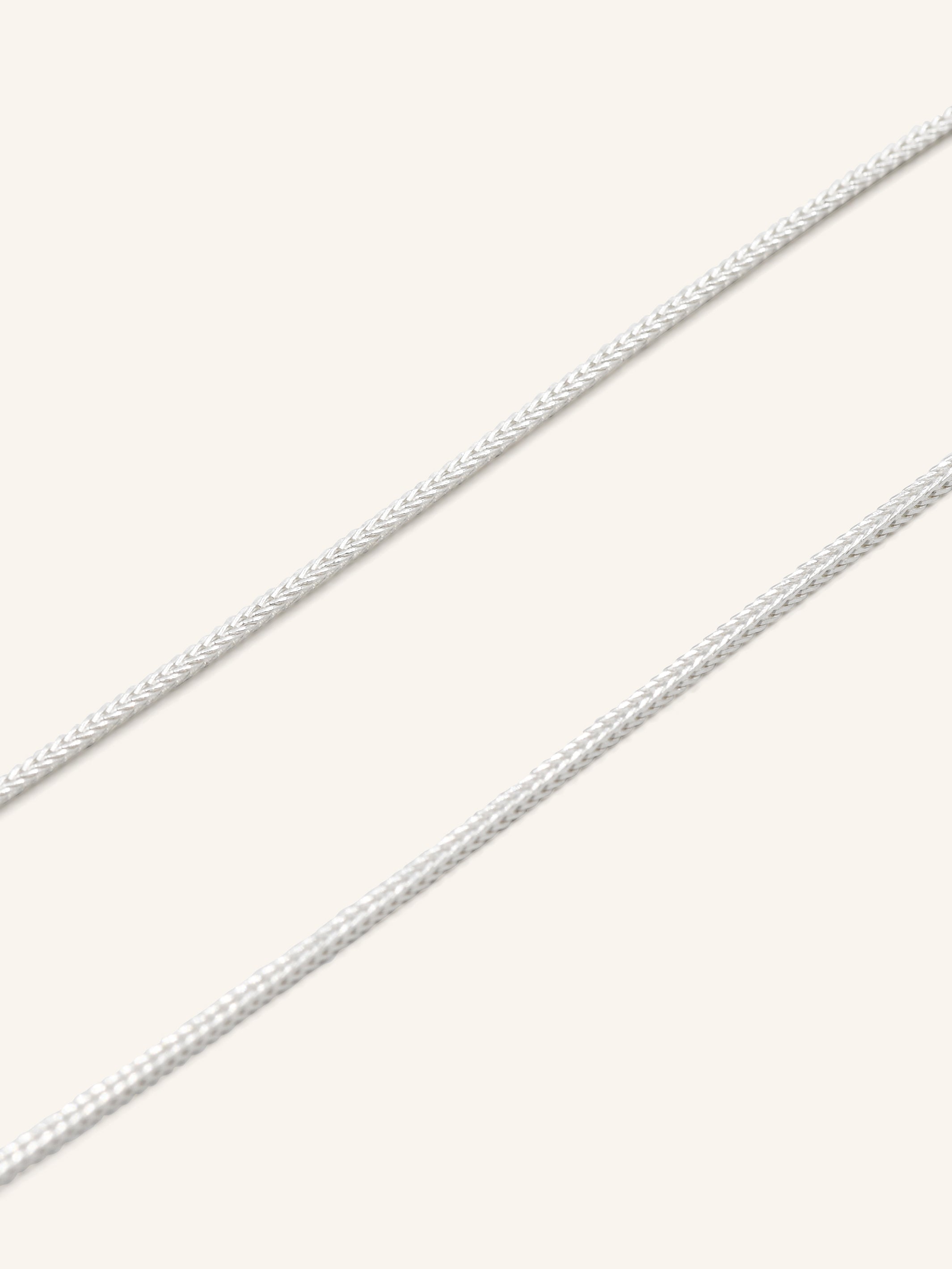 925 Sterling Silver Fox Tail Chain 45 cm