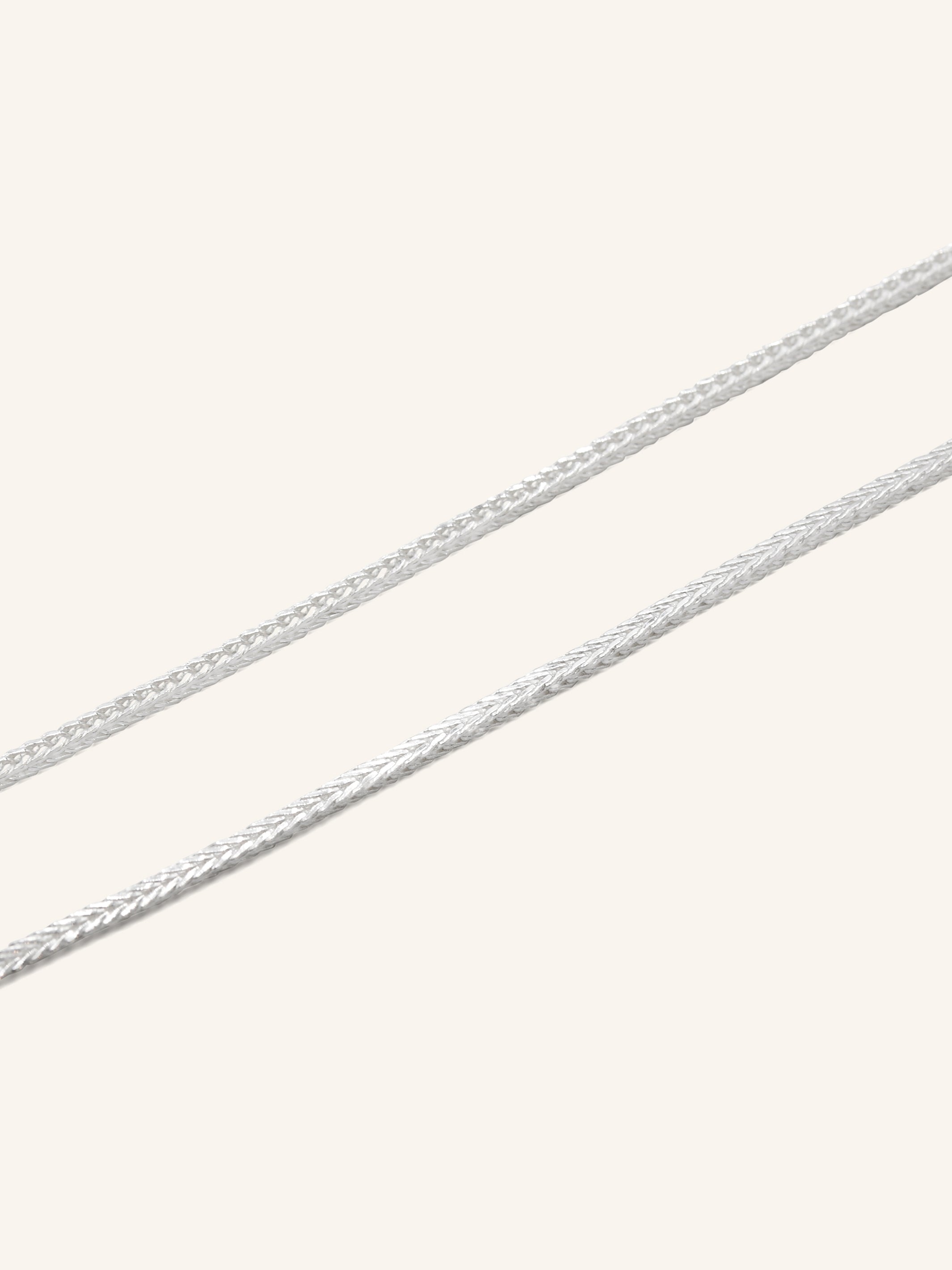 925 Sterling Silver Fox Tail Chain 50cm