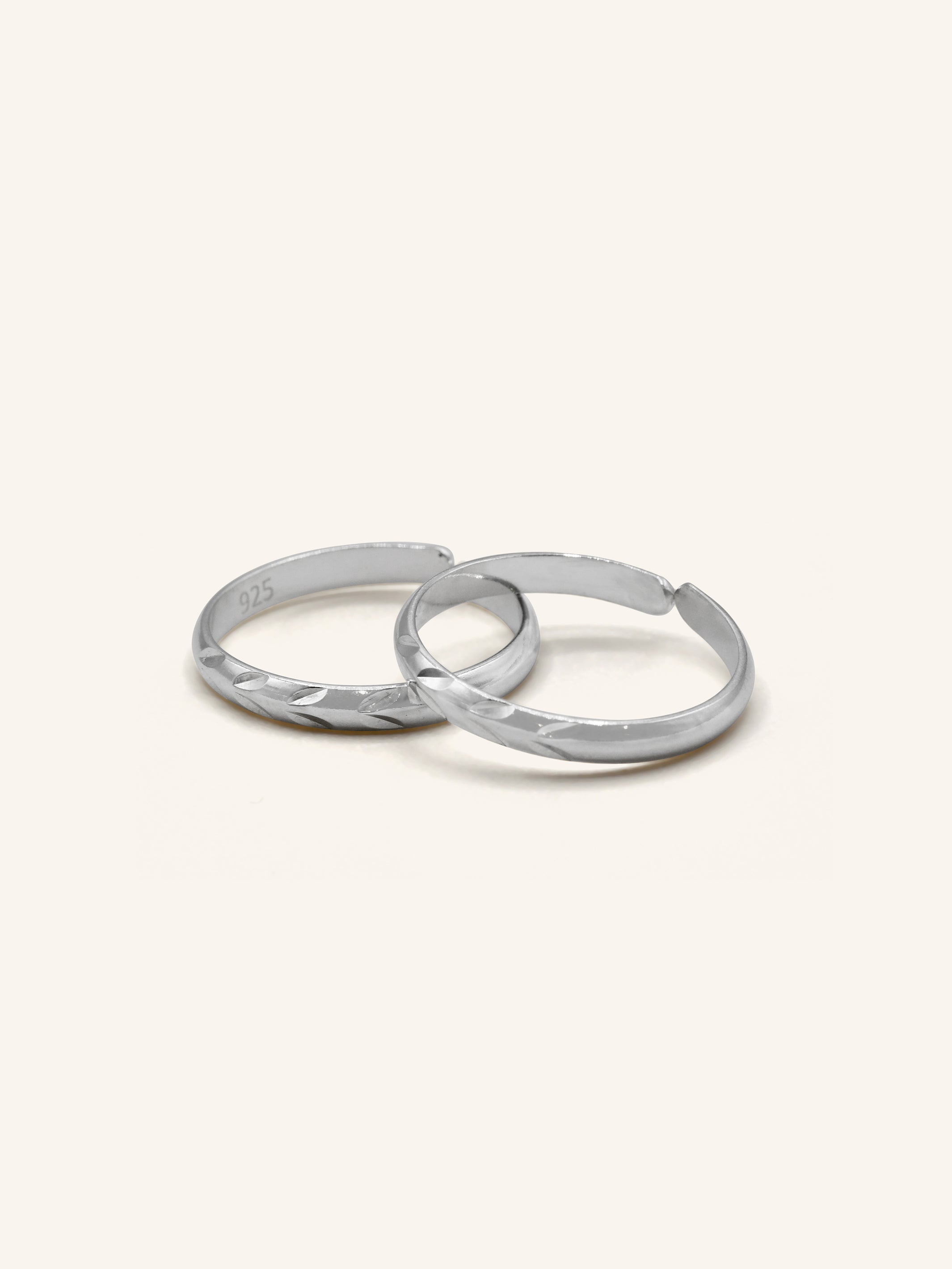 925 Sterling Silver Pair Toe Ring