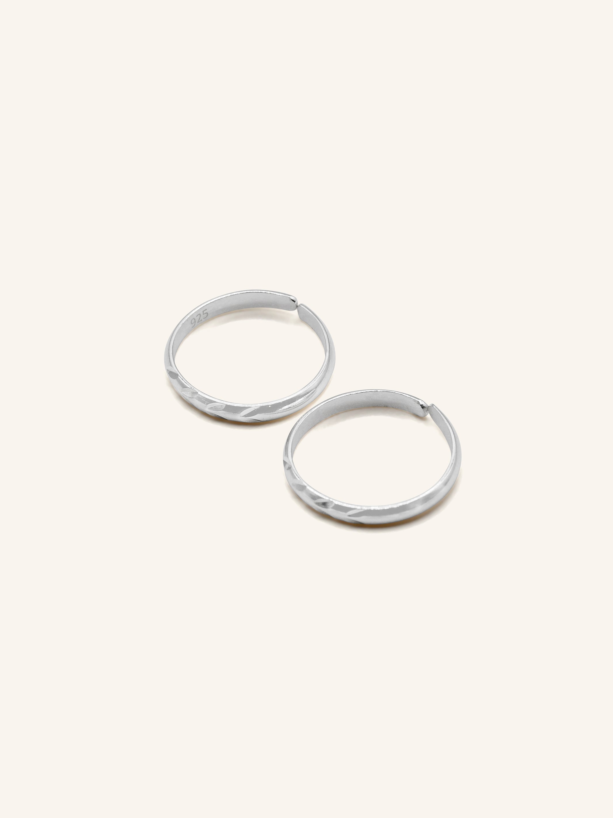 925 Sterling Silver Pair Toe Ring