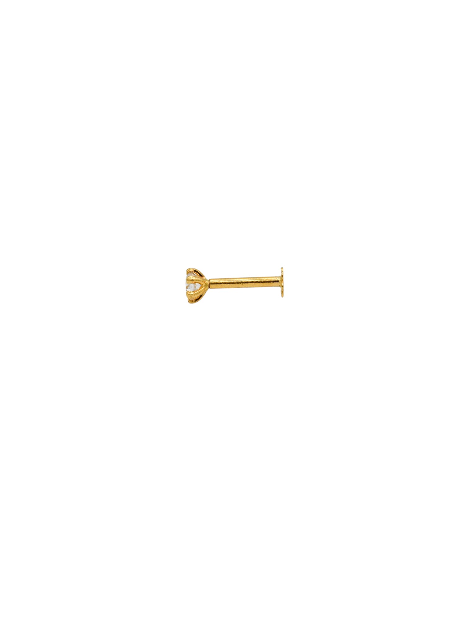22ct Gold CZ Nosepin - 3mm