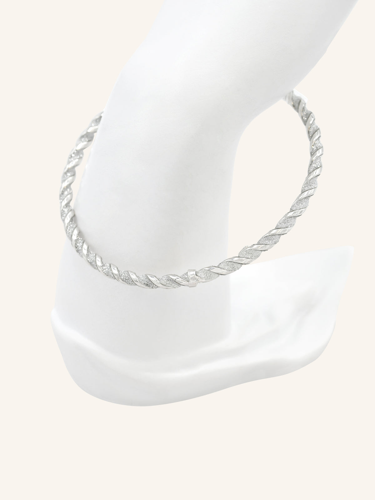 Sterling Silver Twisted Bangle