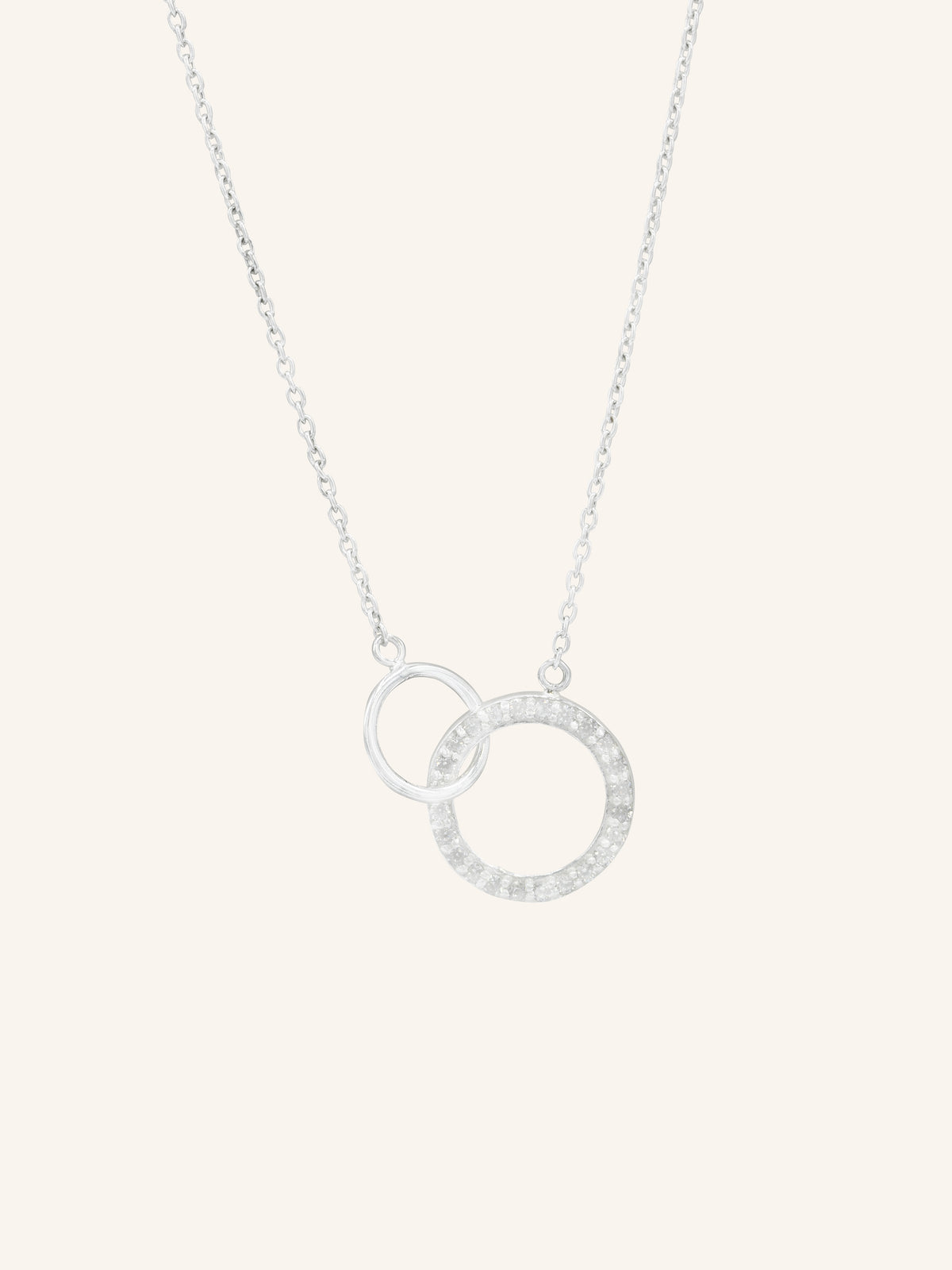Interlocking Circles Sterling Silver Necklace