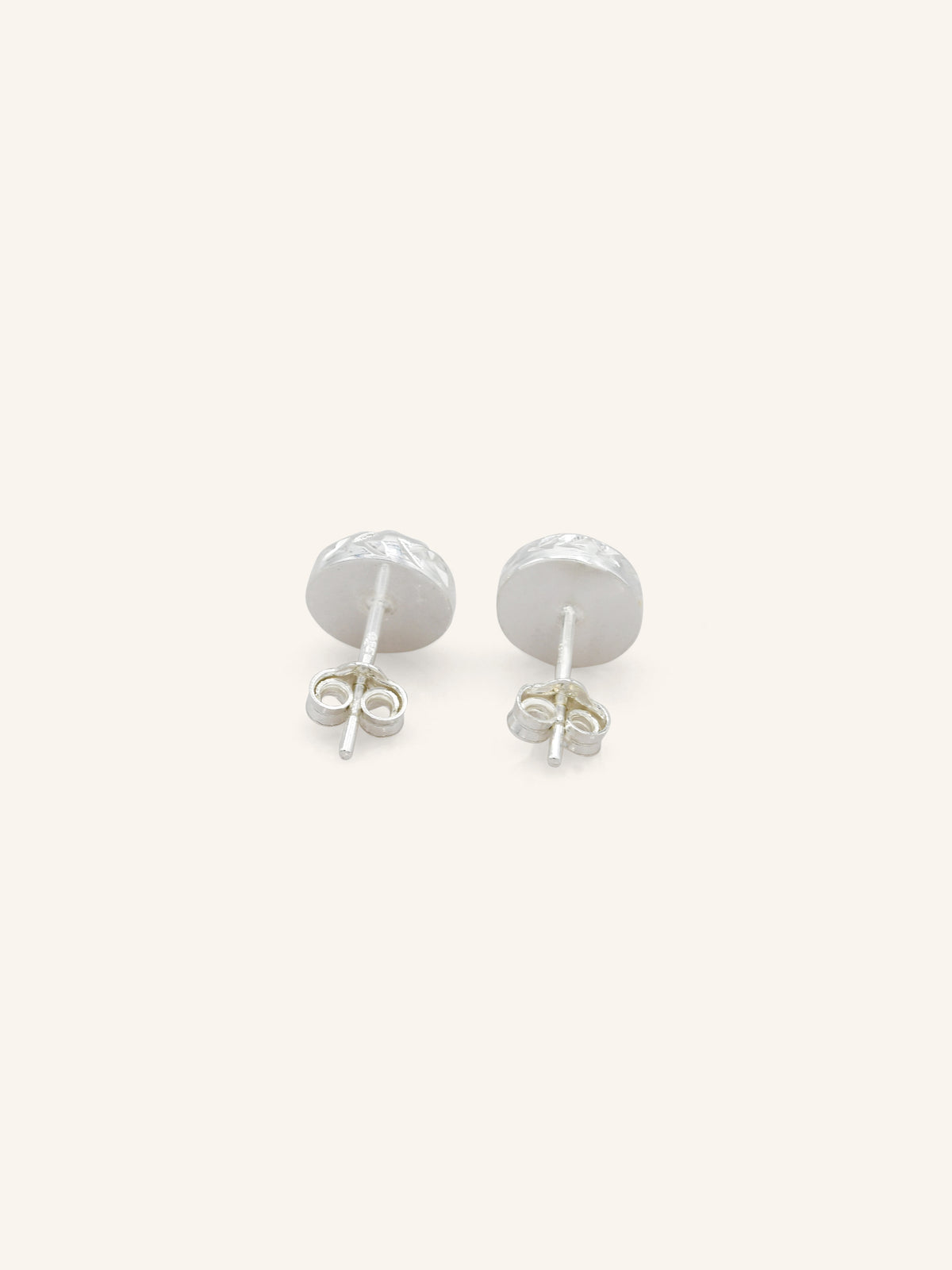 Textured Sterling Silver Ball Studs