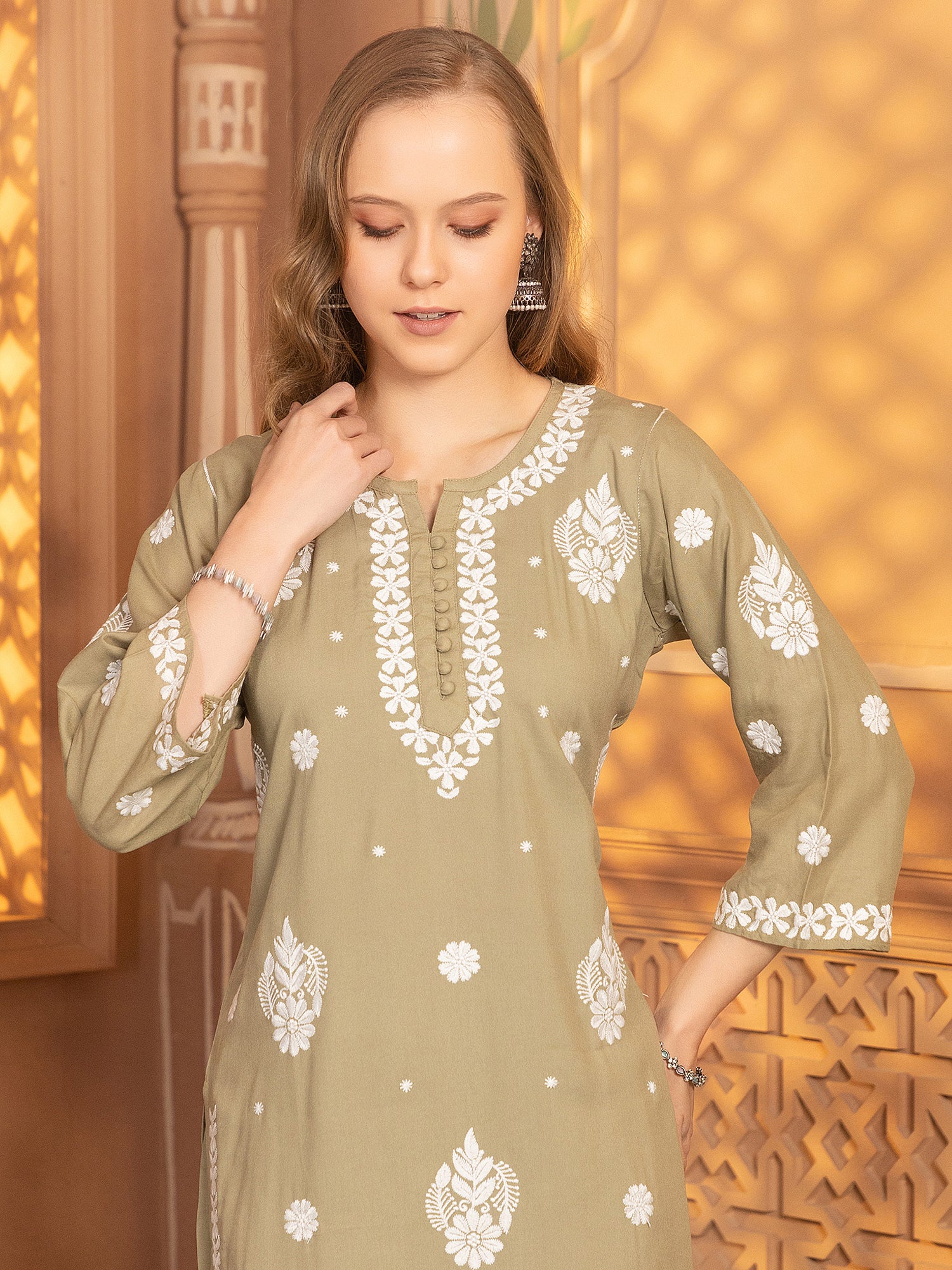 Hasvika Kurti With Palazzo