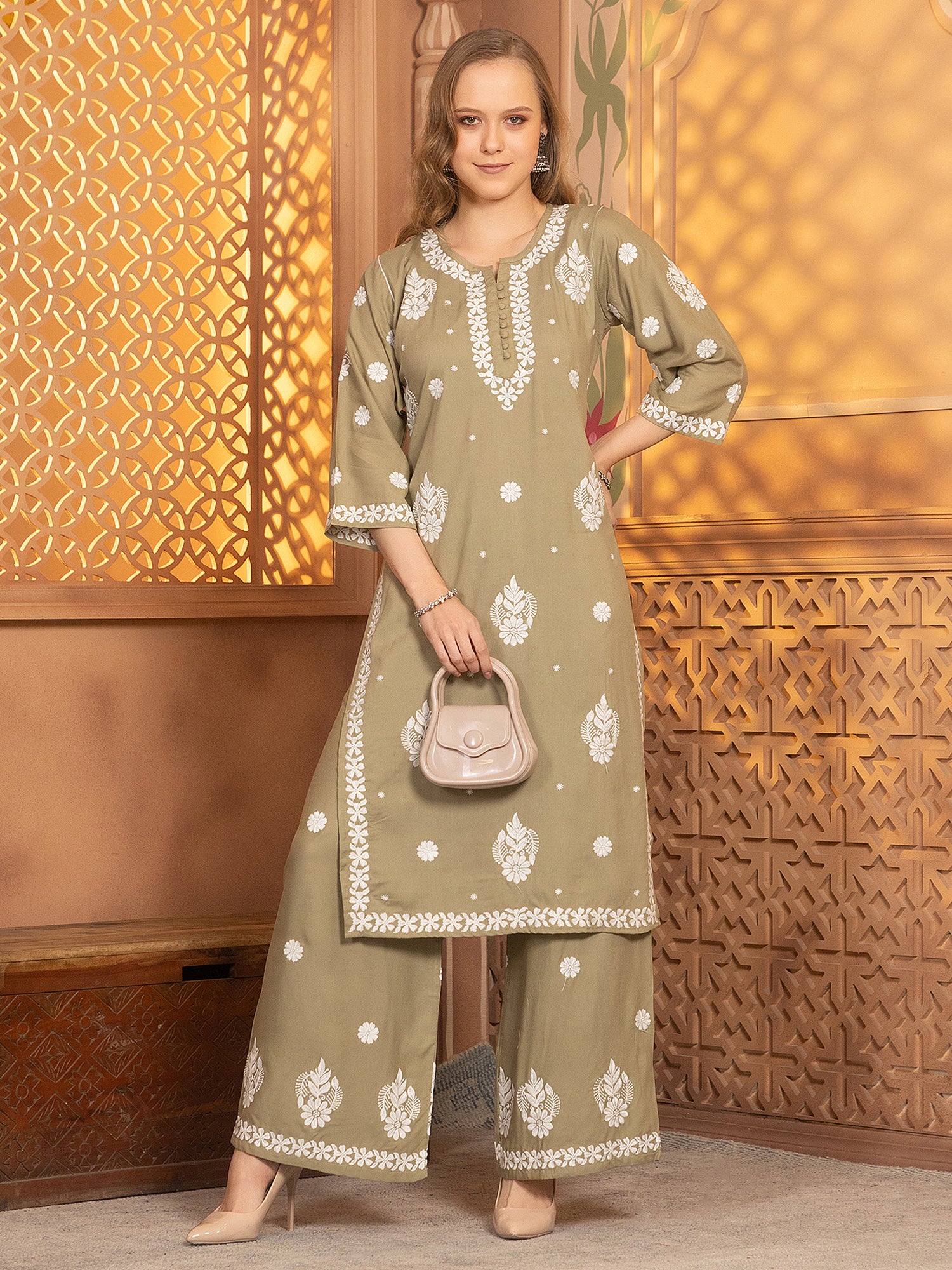 Hasvika Kurti With Palazzo