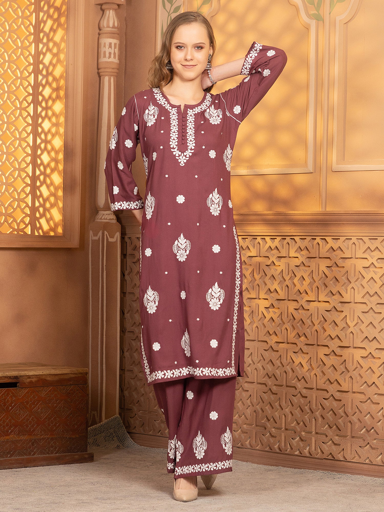Hasvika Kurti With Palazzo
