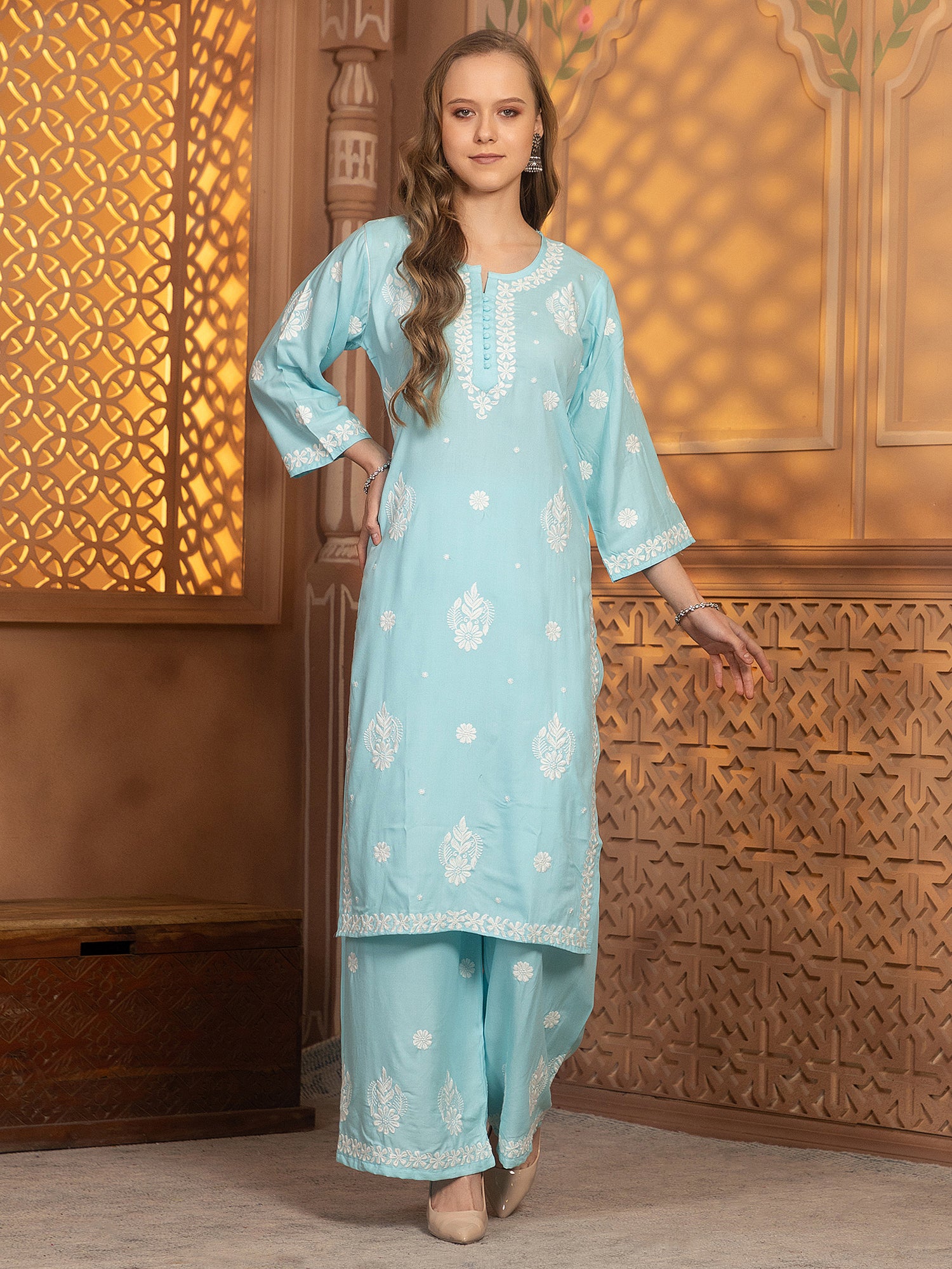 Hasvika Kurti With Palazzo