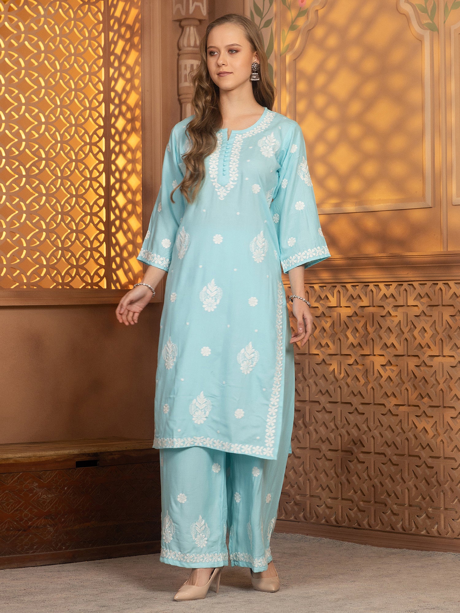 Hasvika Kurti With Palazzo