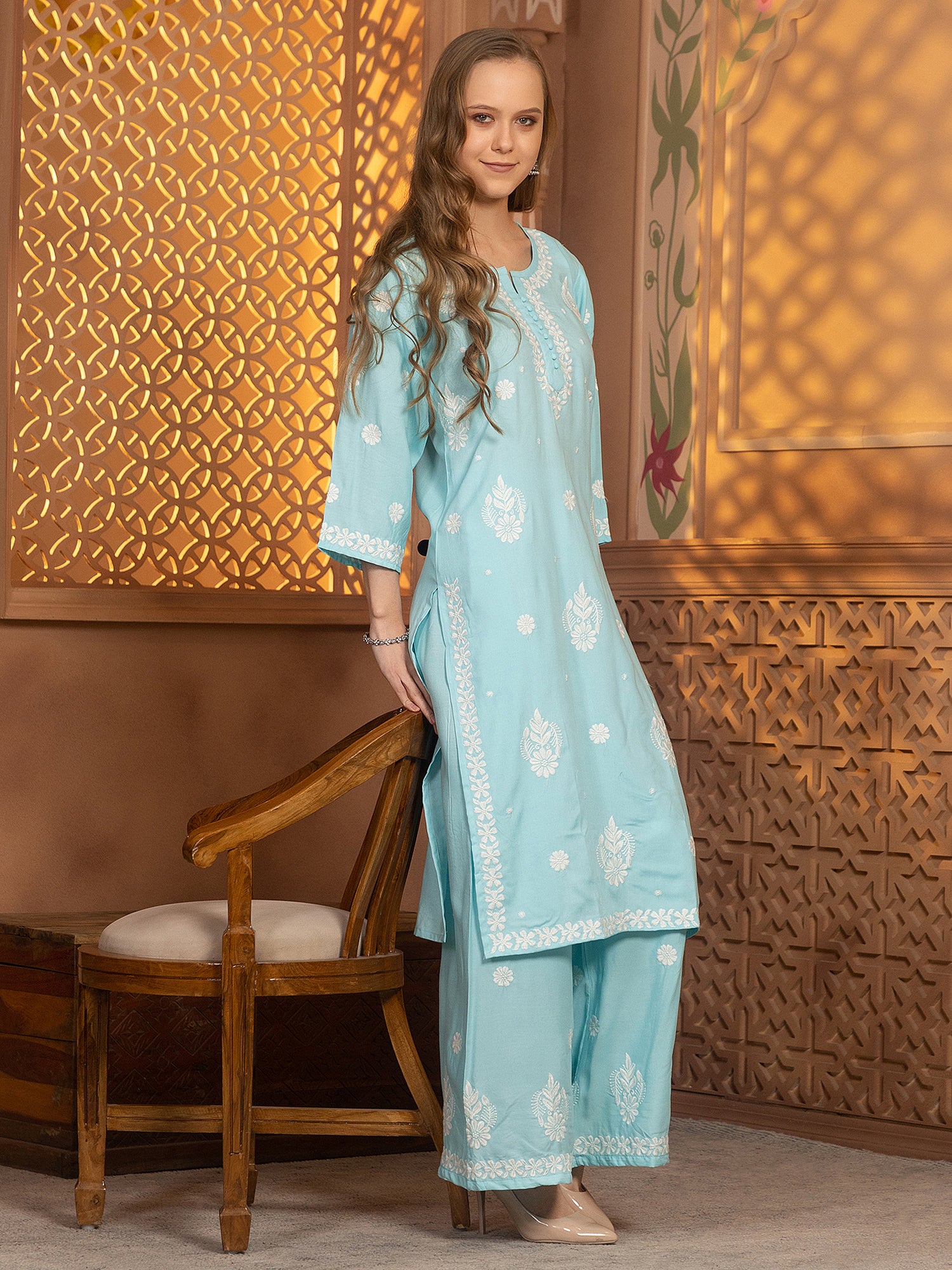 Hasvika Kurti With Palazzo