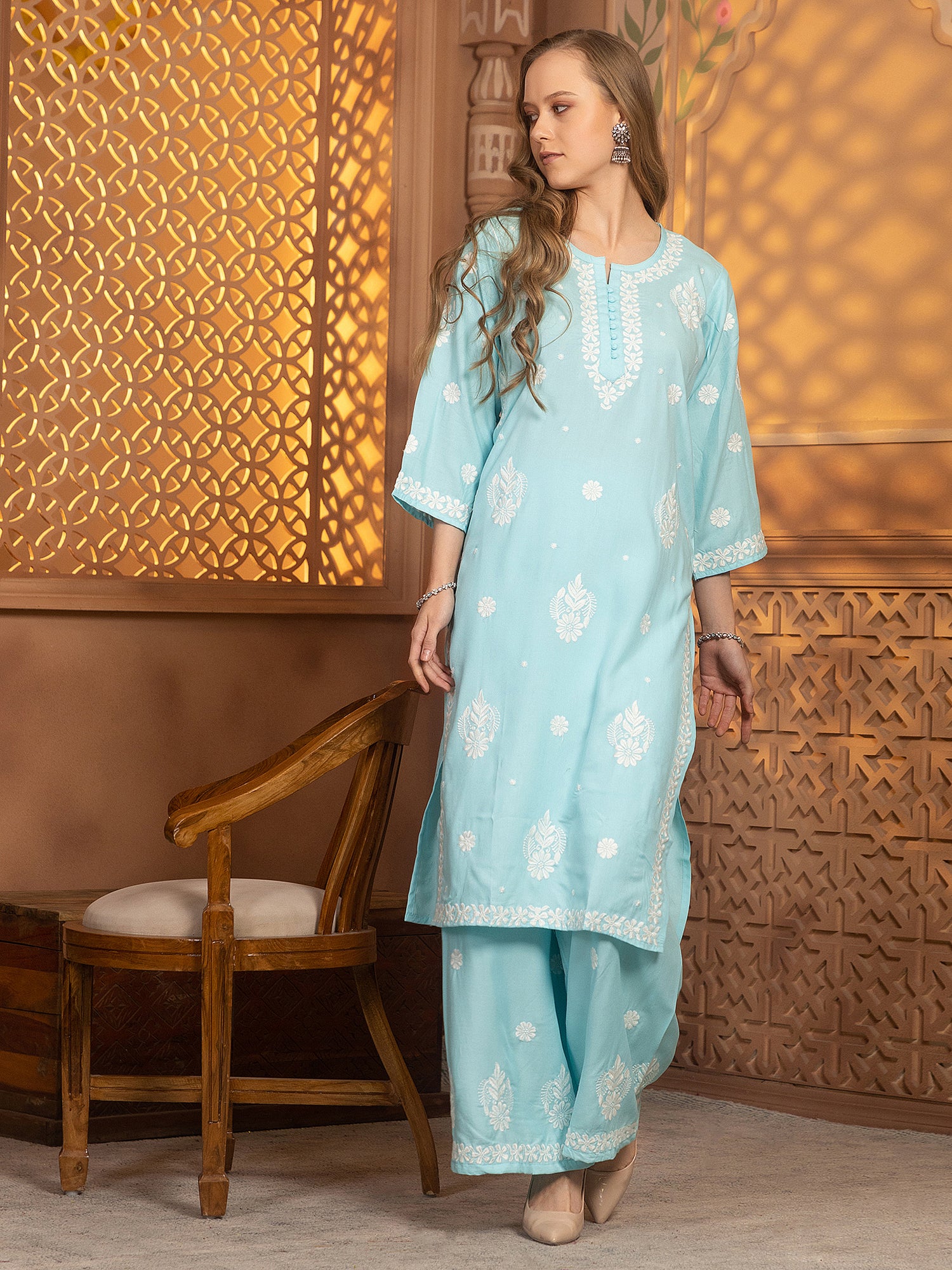 Hasvika Kurti With Palazzo