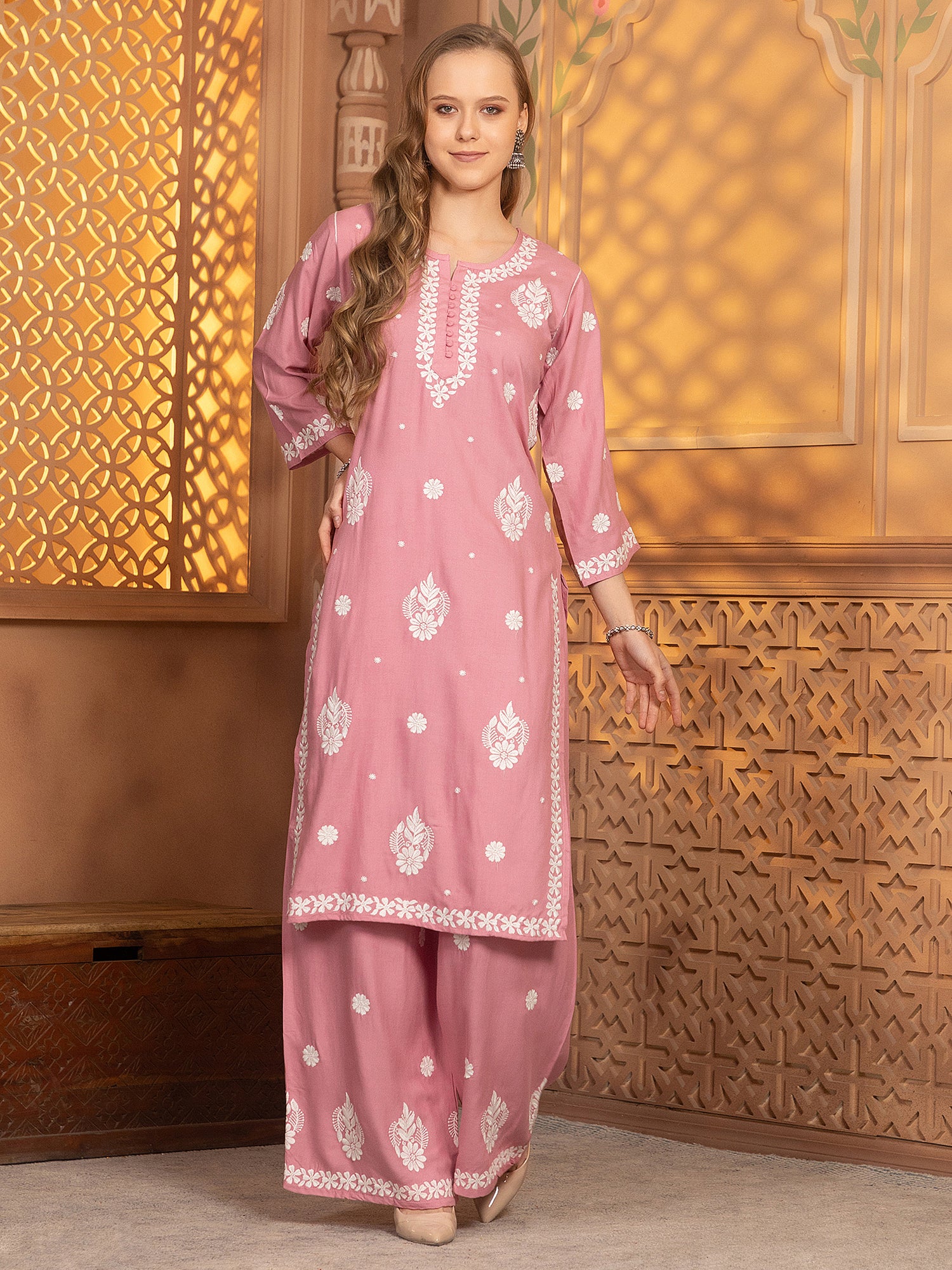 Hasvika Kurti With Palazzo