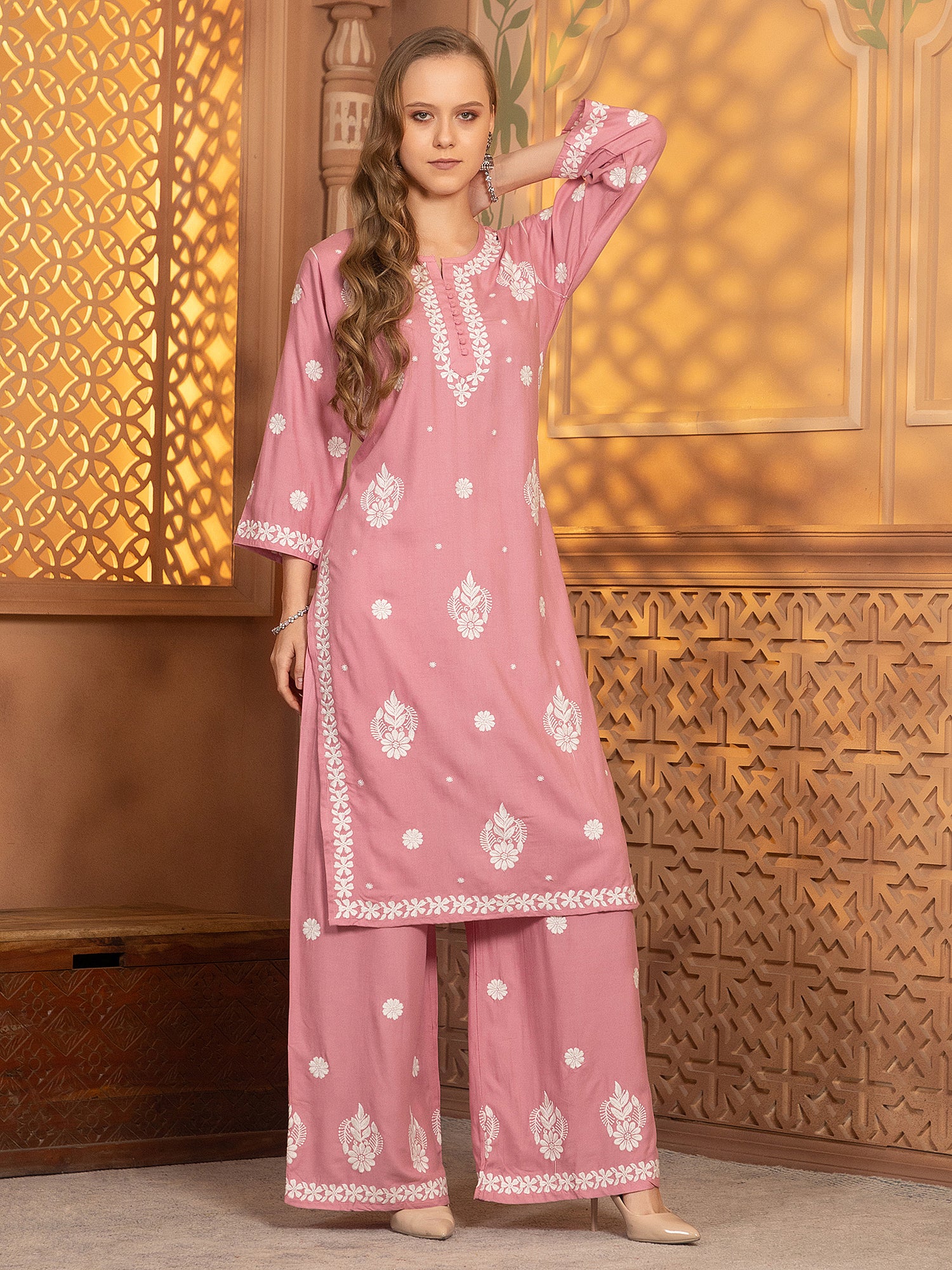 Hasvika Kurti With Palazzo