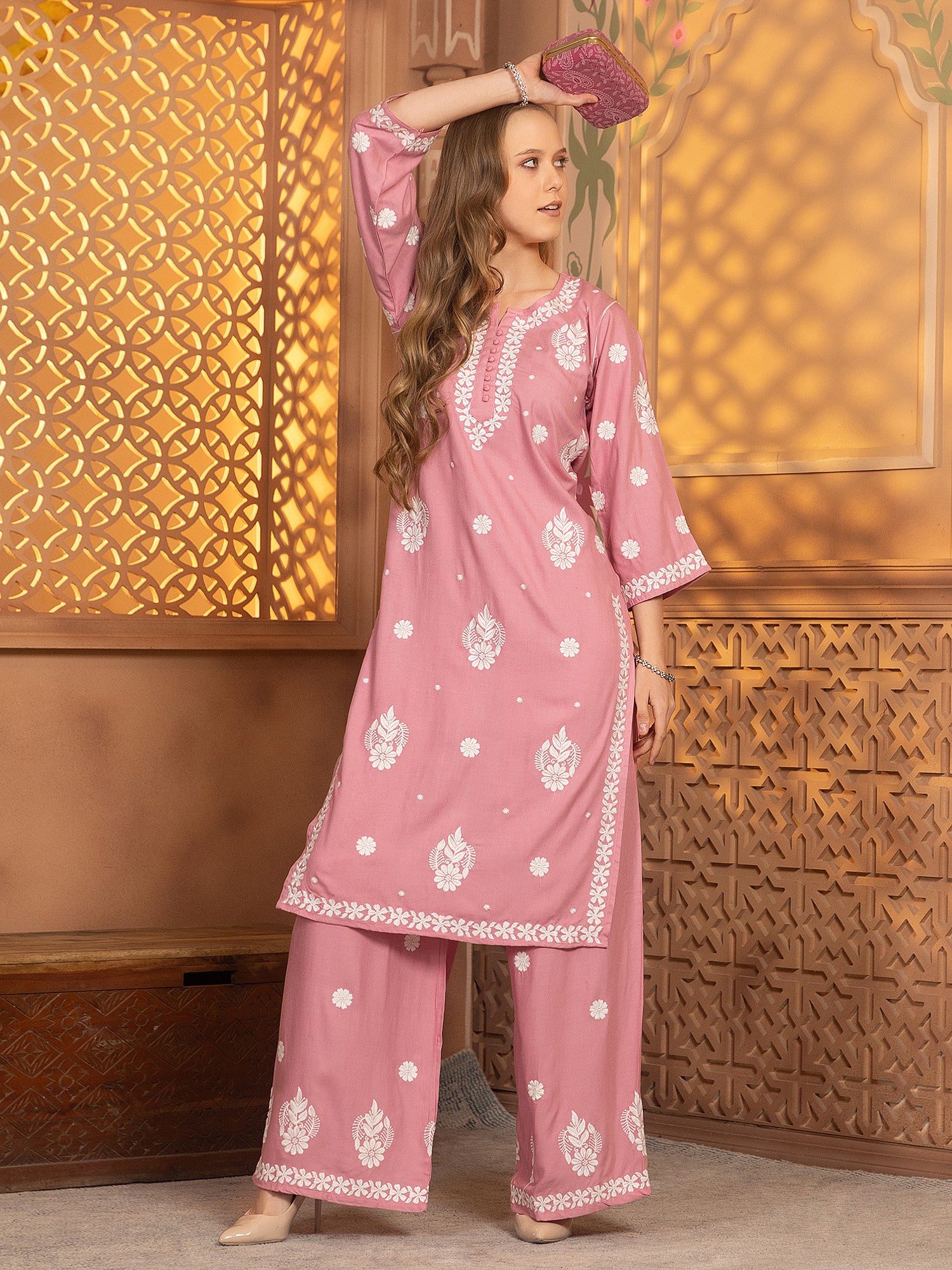 Hasvika Kurti With Palazzo