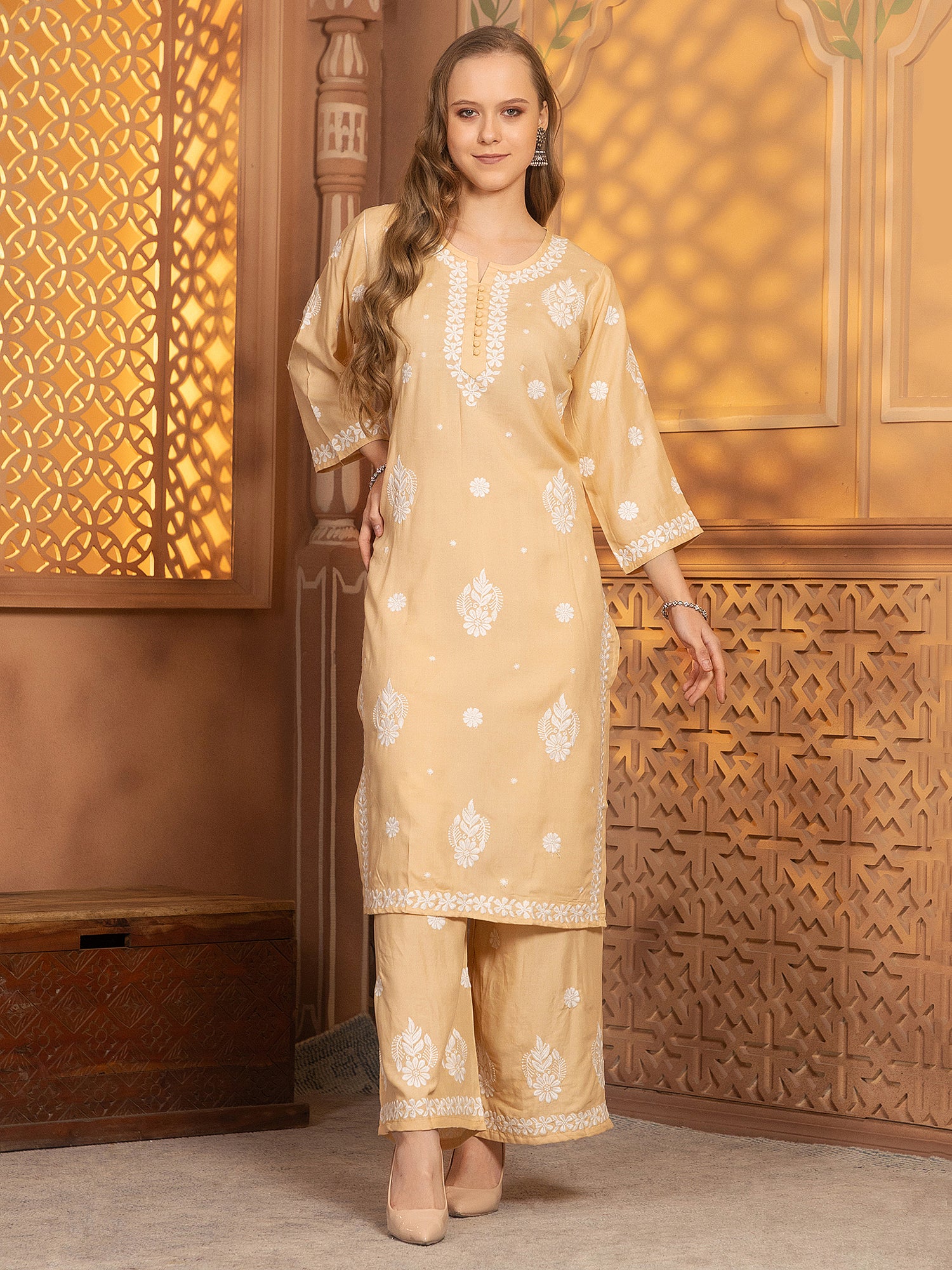 Hasvika Kurti With Palazzo