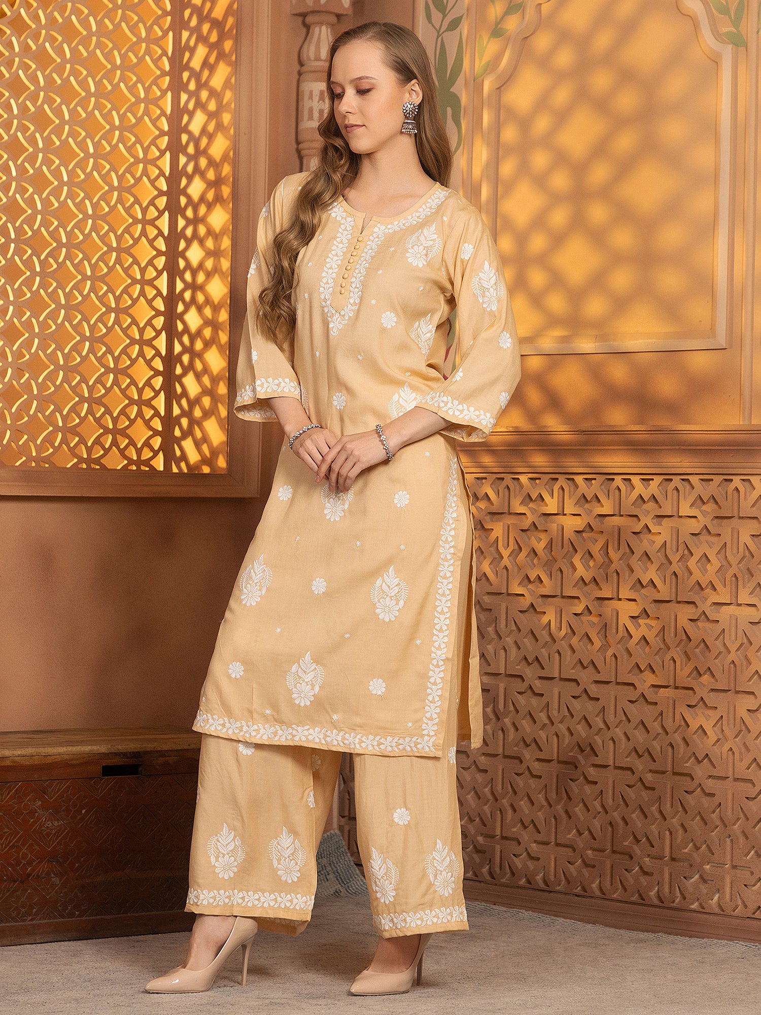 Hasvika Kurti With Palazzo