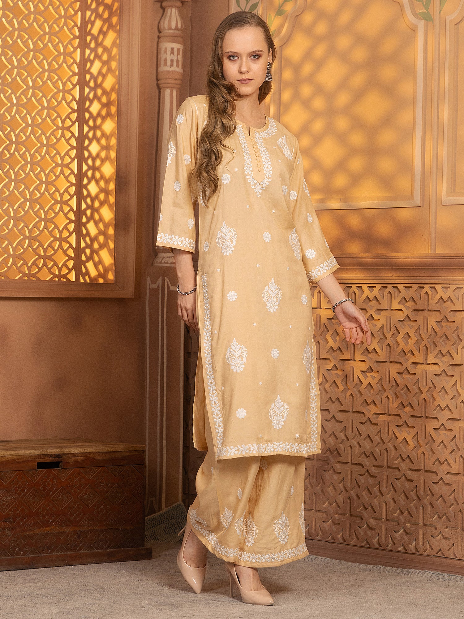 Hasvika Kurti With Palazzo