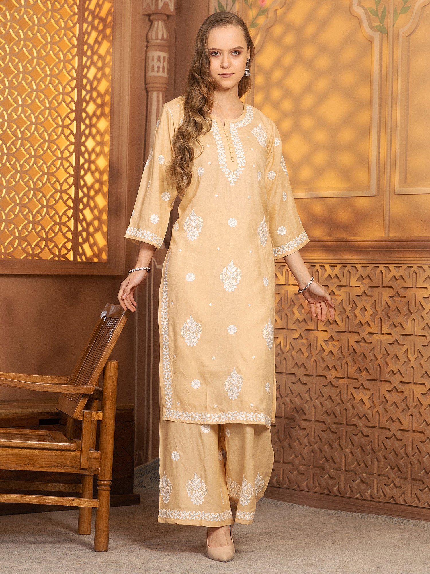 Hasvika Kurti With Palazzo