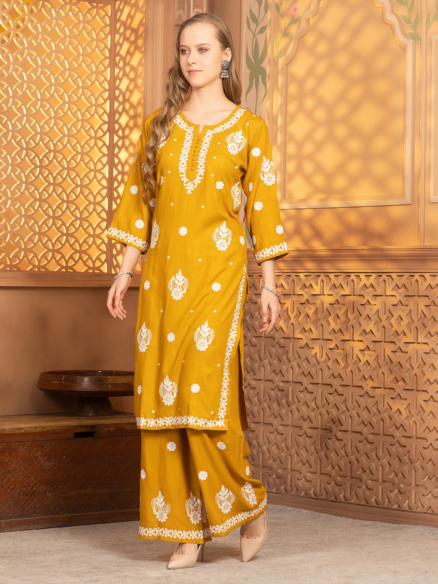 Hasvika Kurti With Palazzo