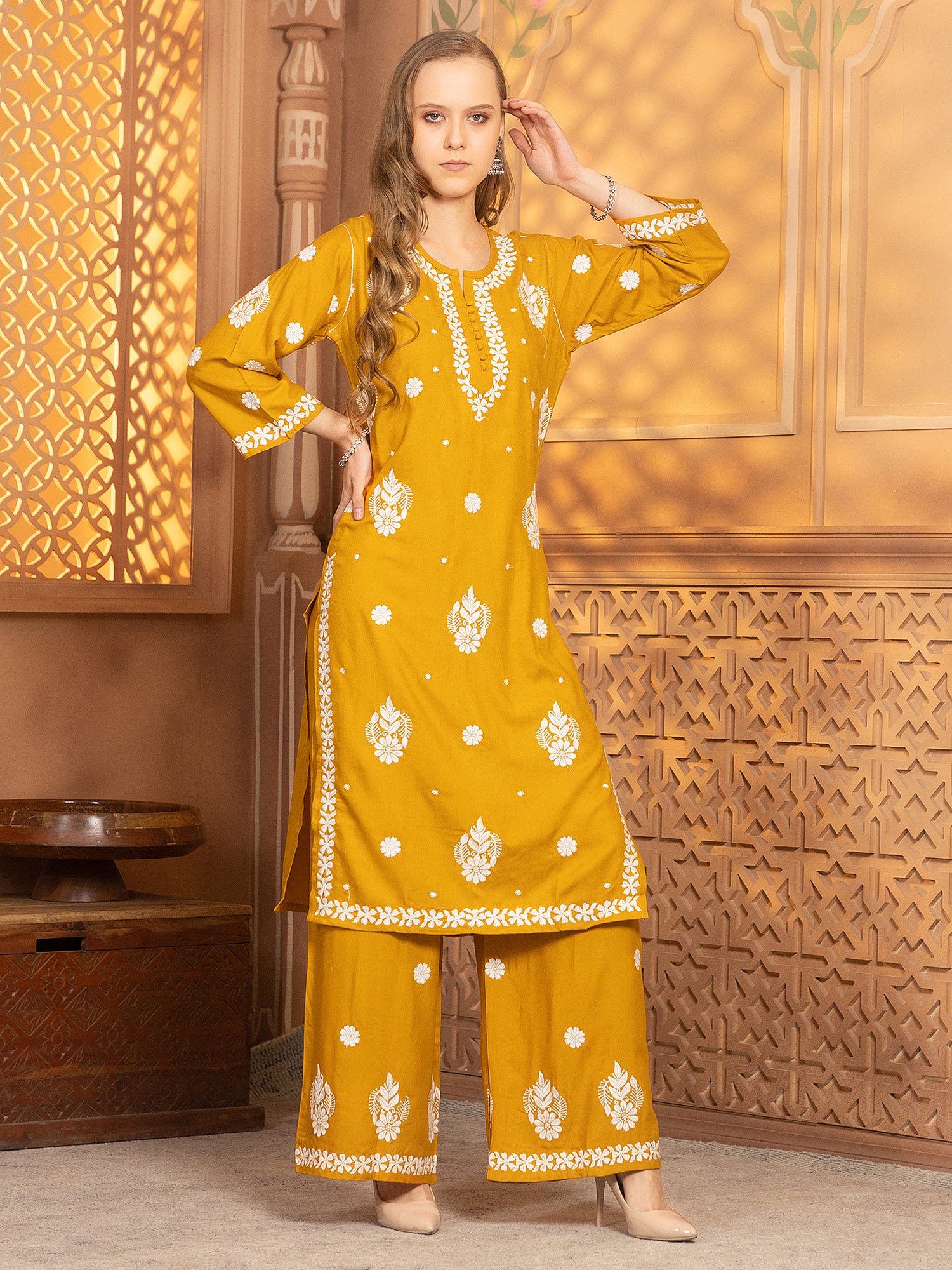 Hasvika Kurti With Palazzo