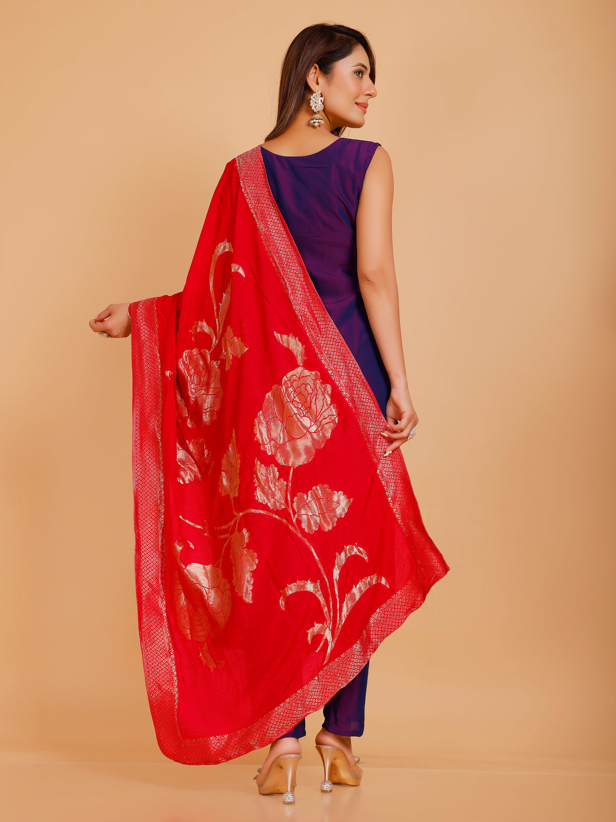 Vamika Silk Zari Wk Straight Kamiz & Pant S/L(L) 36X46,50,54