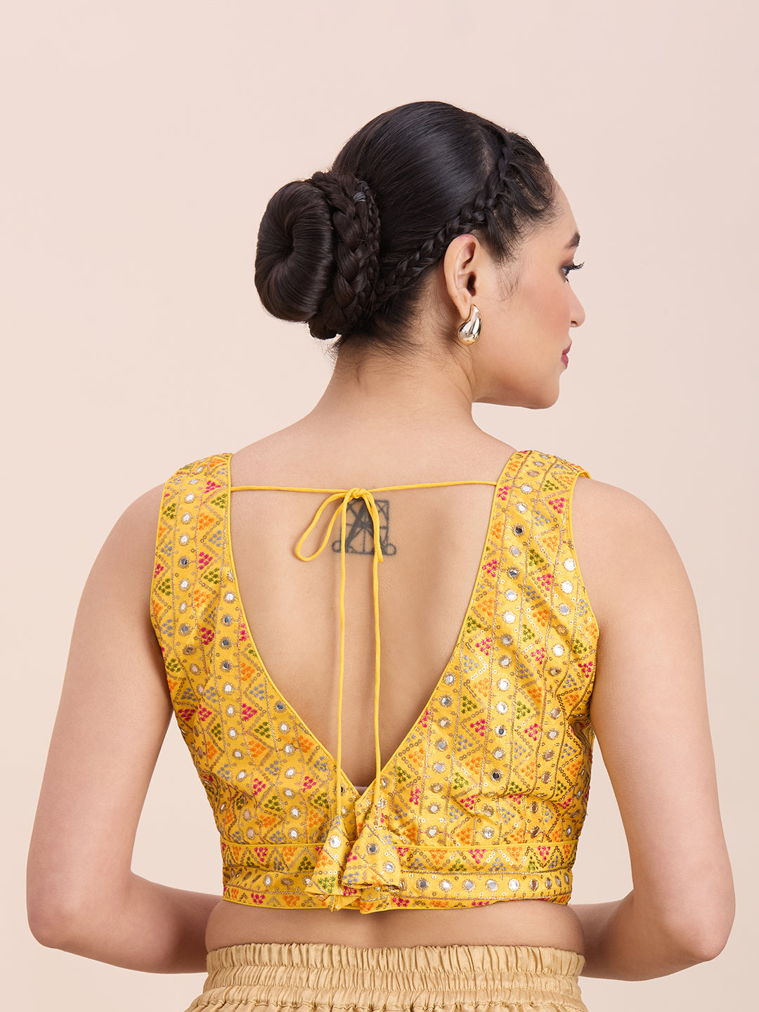 Brocade Resham Tiki Work Blouse