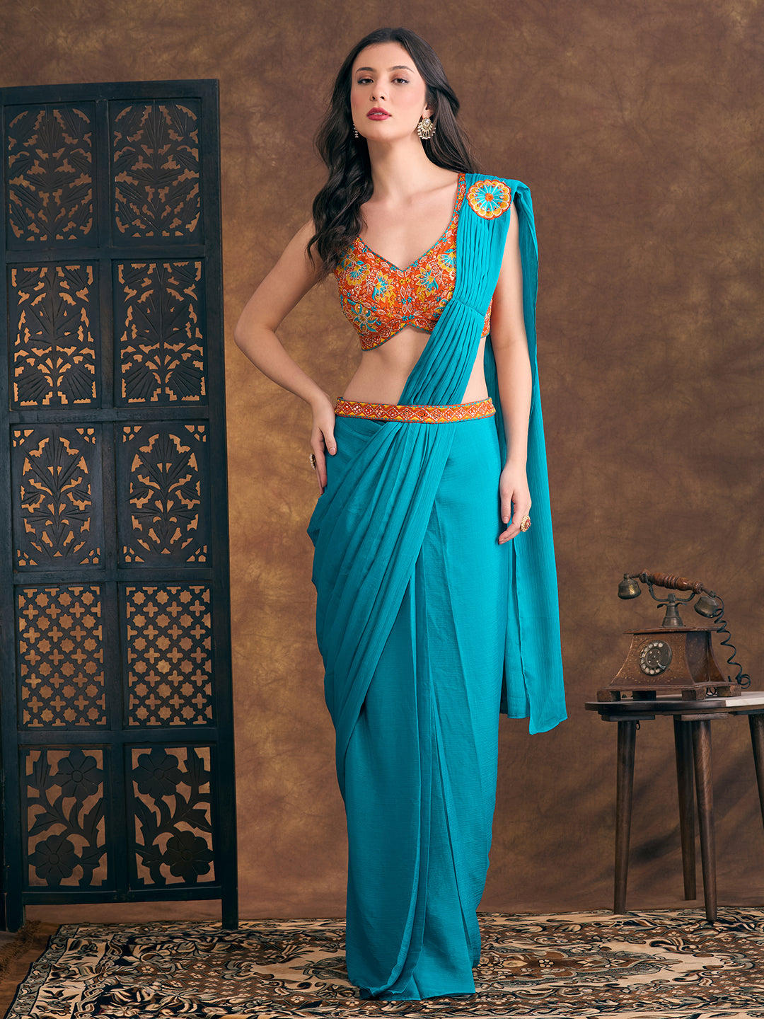 Hazel Ready To Wear Choli Saree