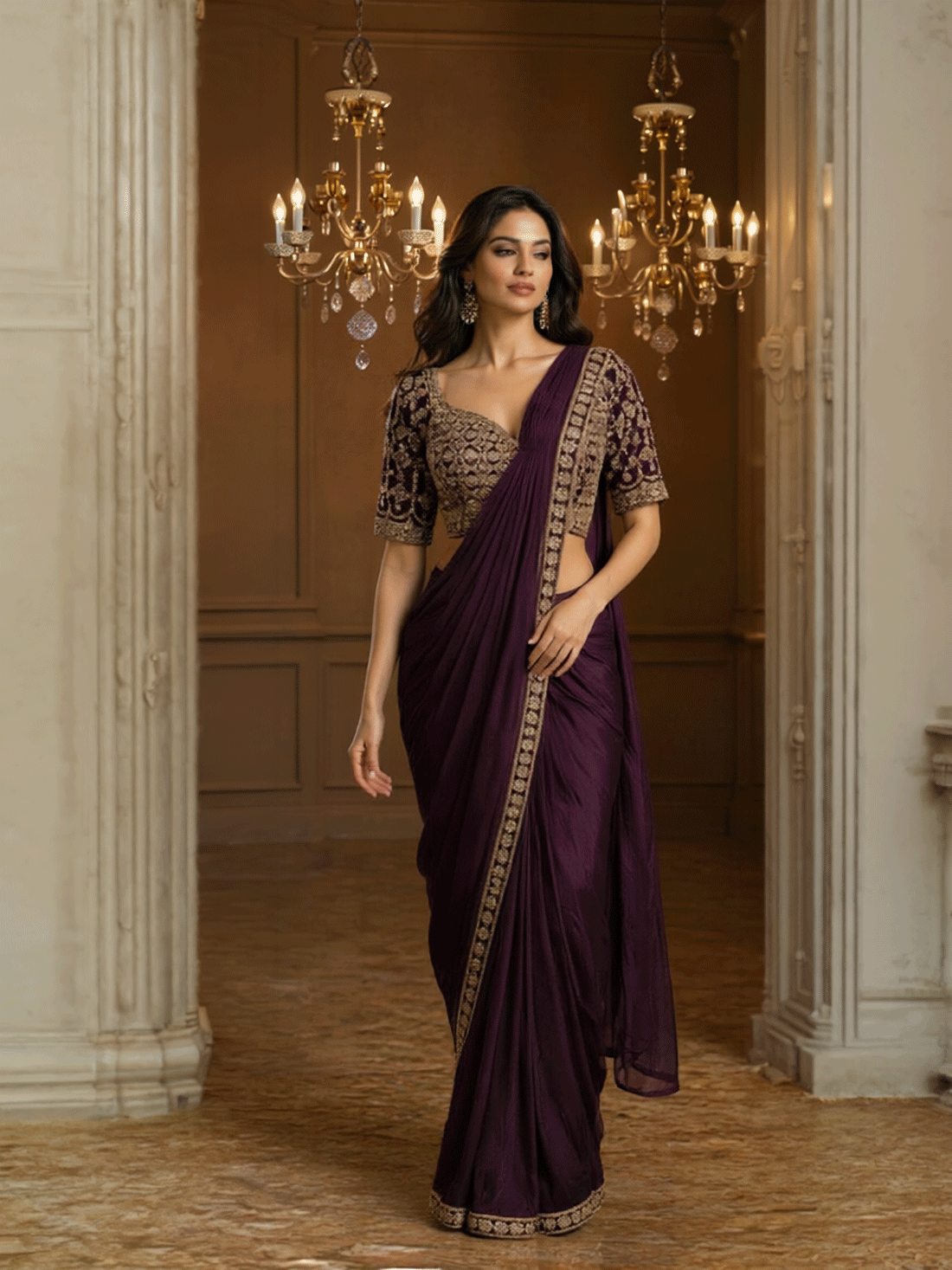 Maya Satin Silk Choli Saree