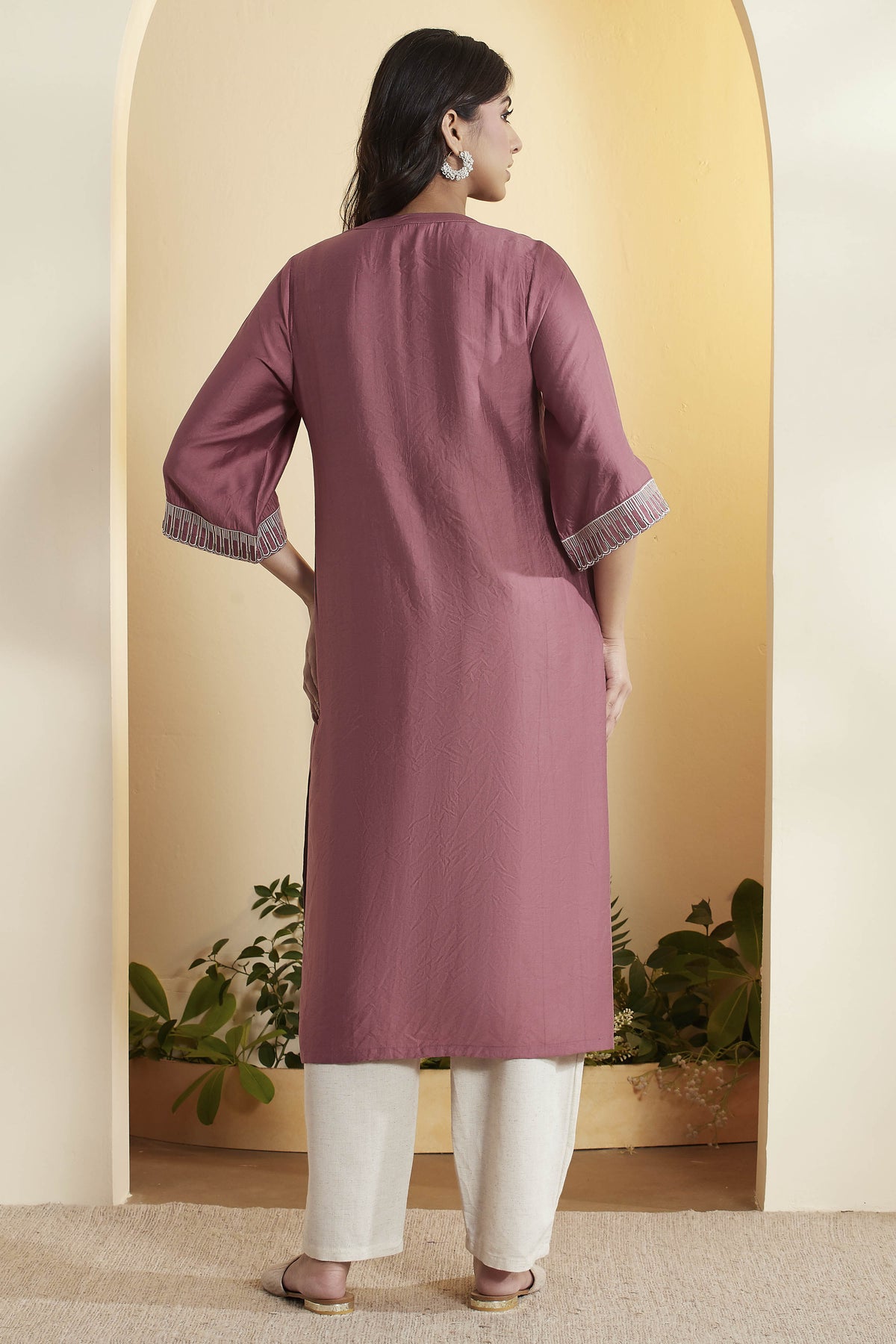 Biba Silk Straight Kurti