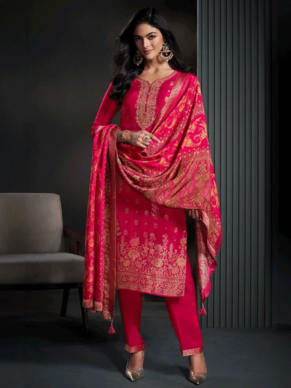 Kesar Silk Straight-Cut Suit