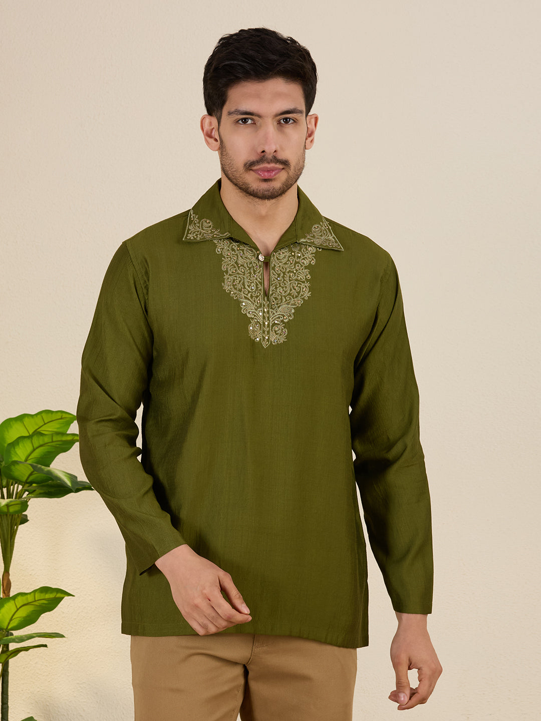 Mens Embroidered Kurta