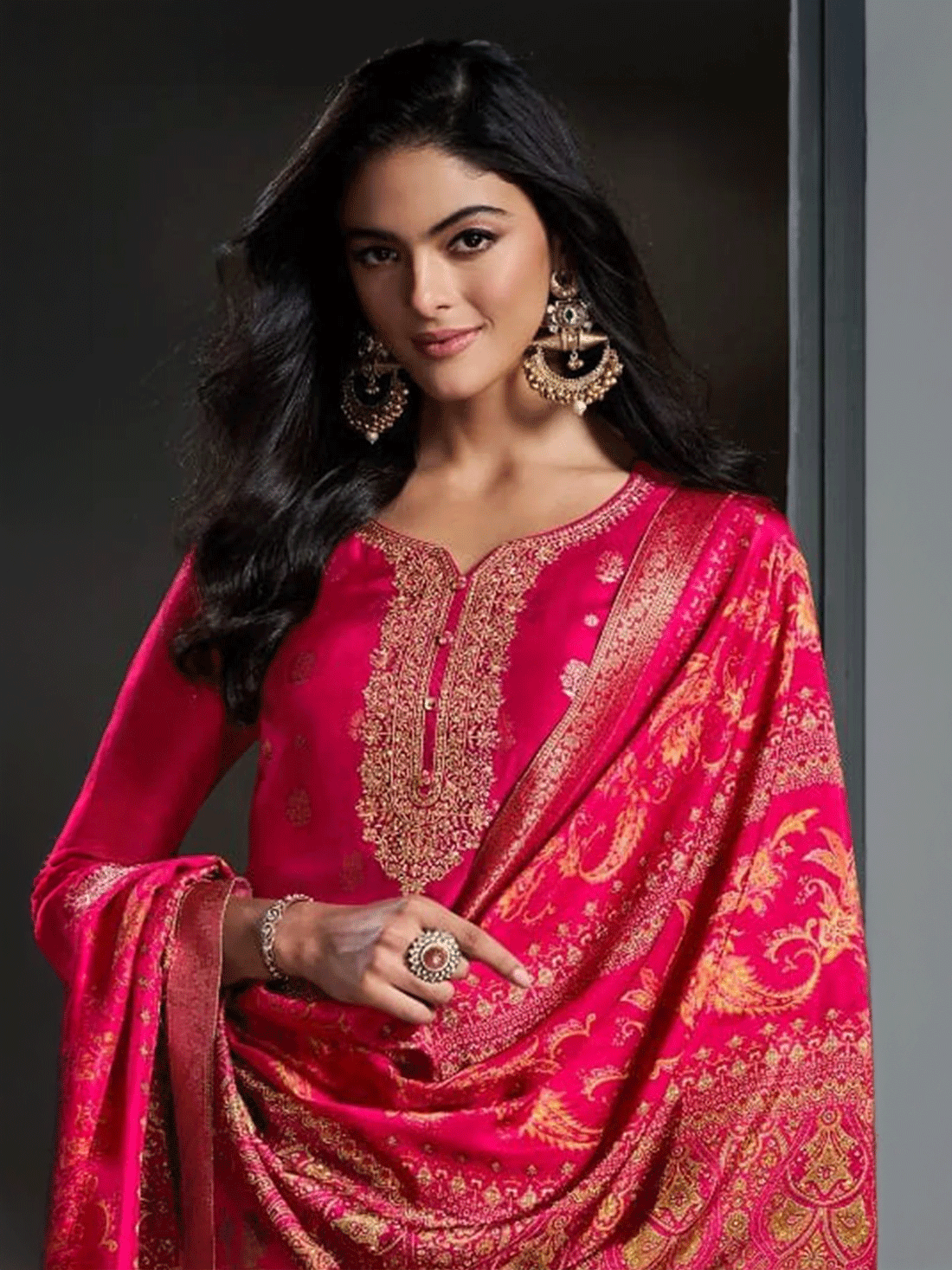 Kesar Silk Straight-Cut Suit