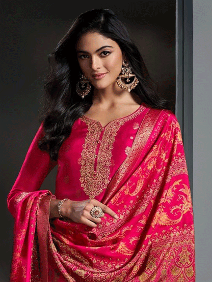 Kesar Silk Straight-Cut Suit