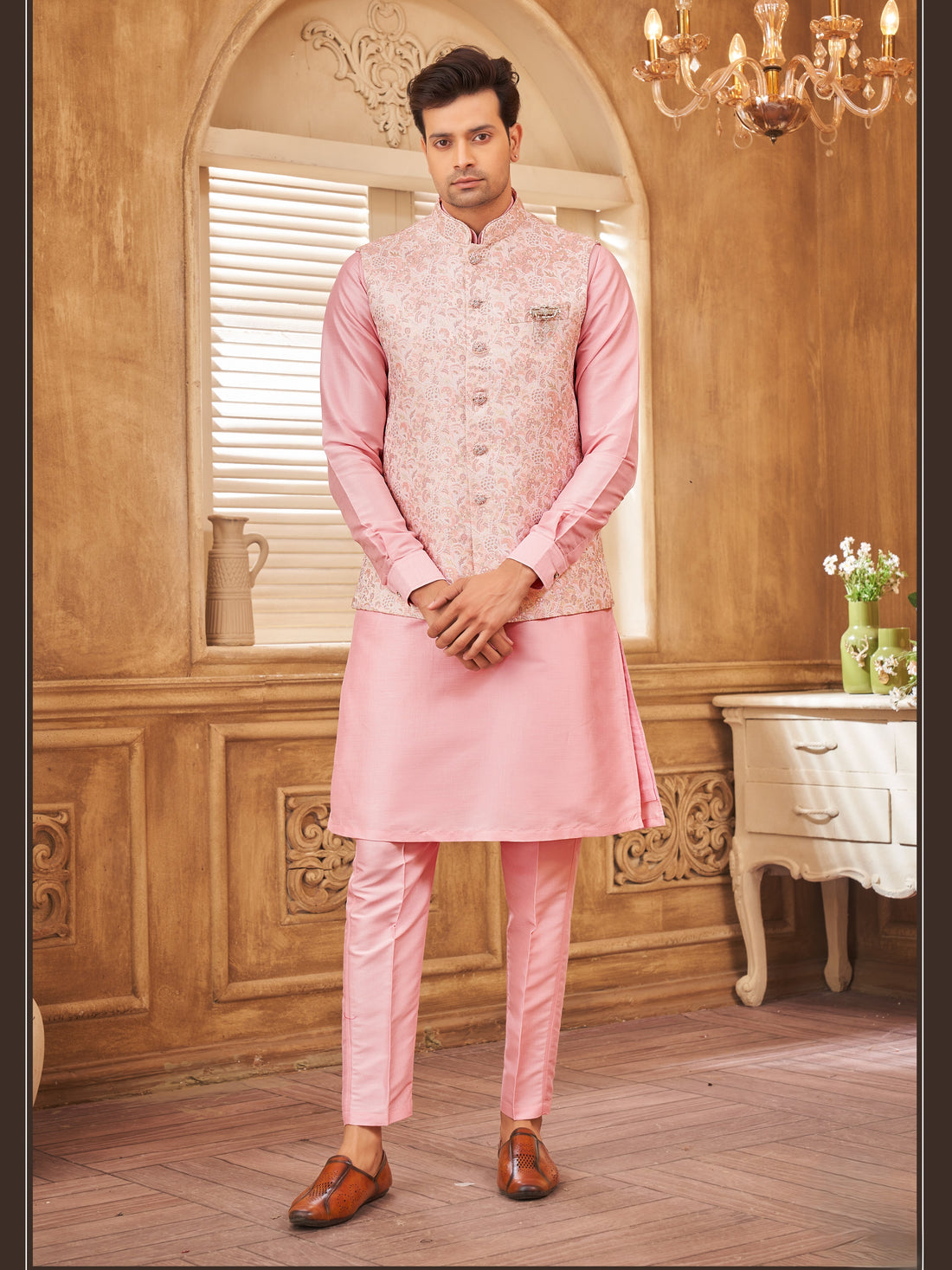 Mens Kurta Set With Jacket