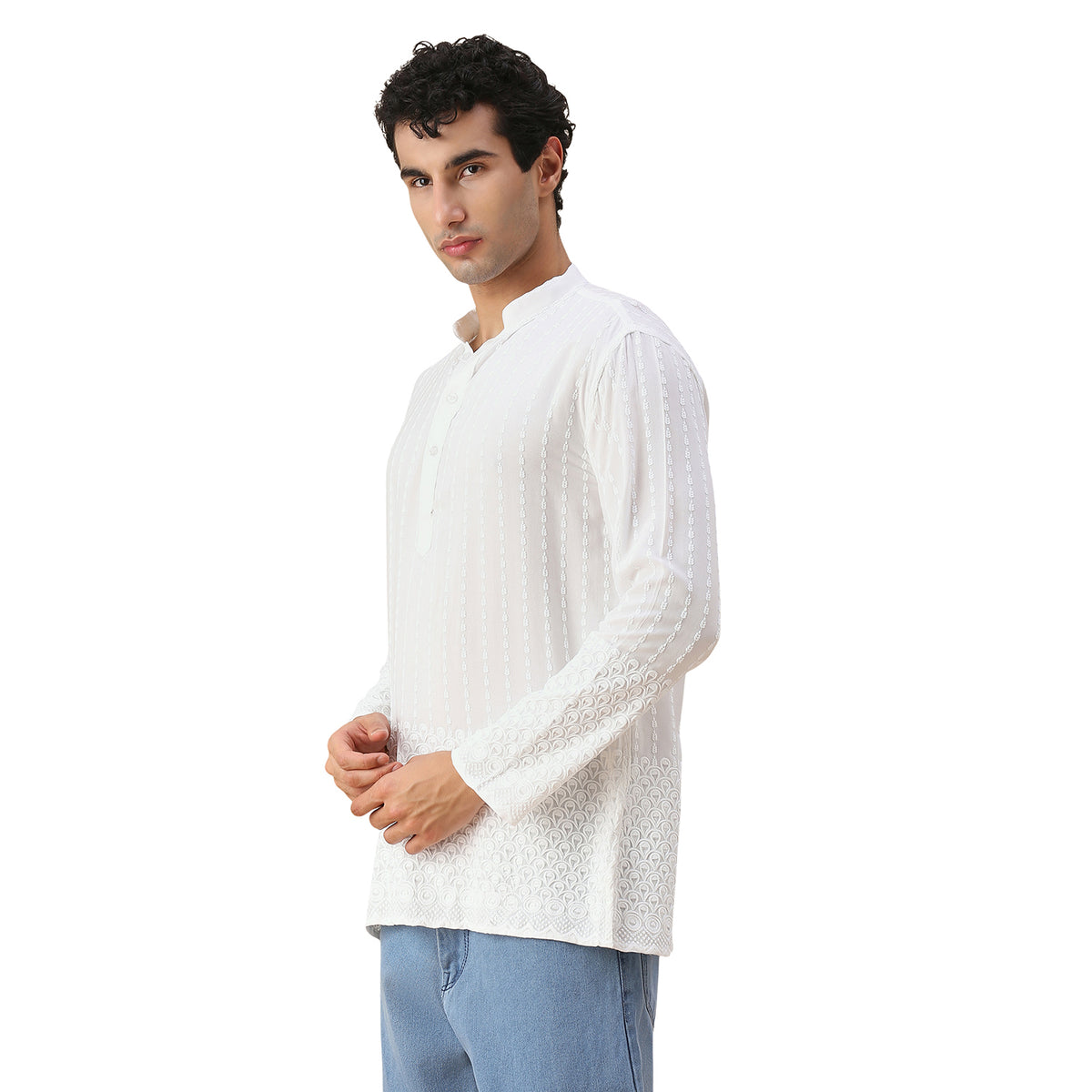 Amol Chikankari Short Kurta