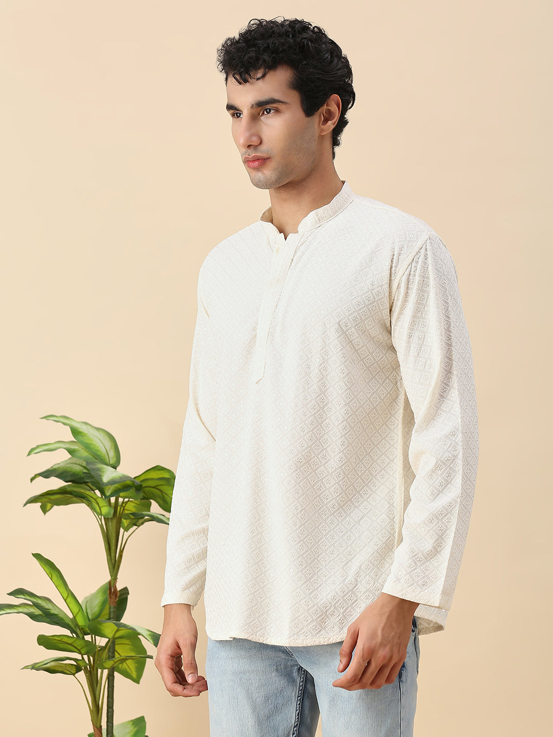 Viraj Chikankari Short Kurta