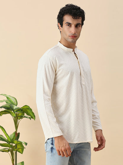 Viraj Chikankari Short Kurta