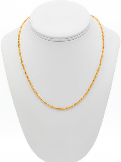 22ct Gold Fox Tail Chain - 50 cm
