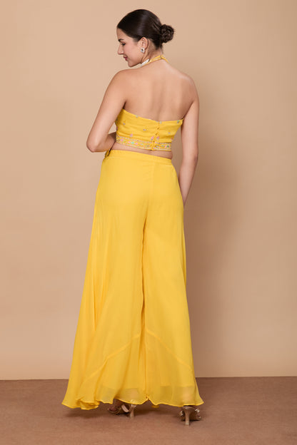 Eshita Crop Top Plazzo With Jacket