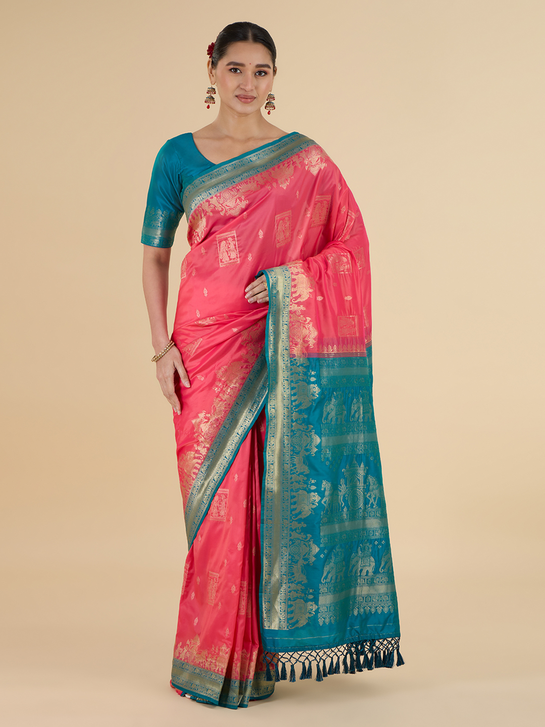 Aarohi Silk Embroidered Choli Saree