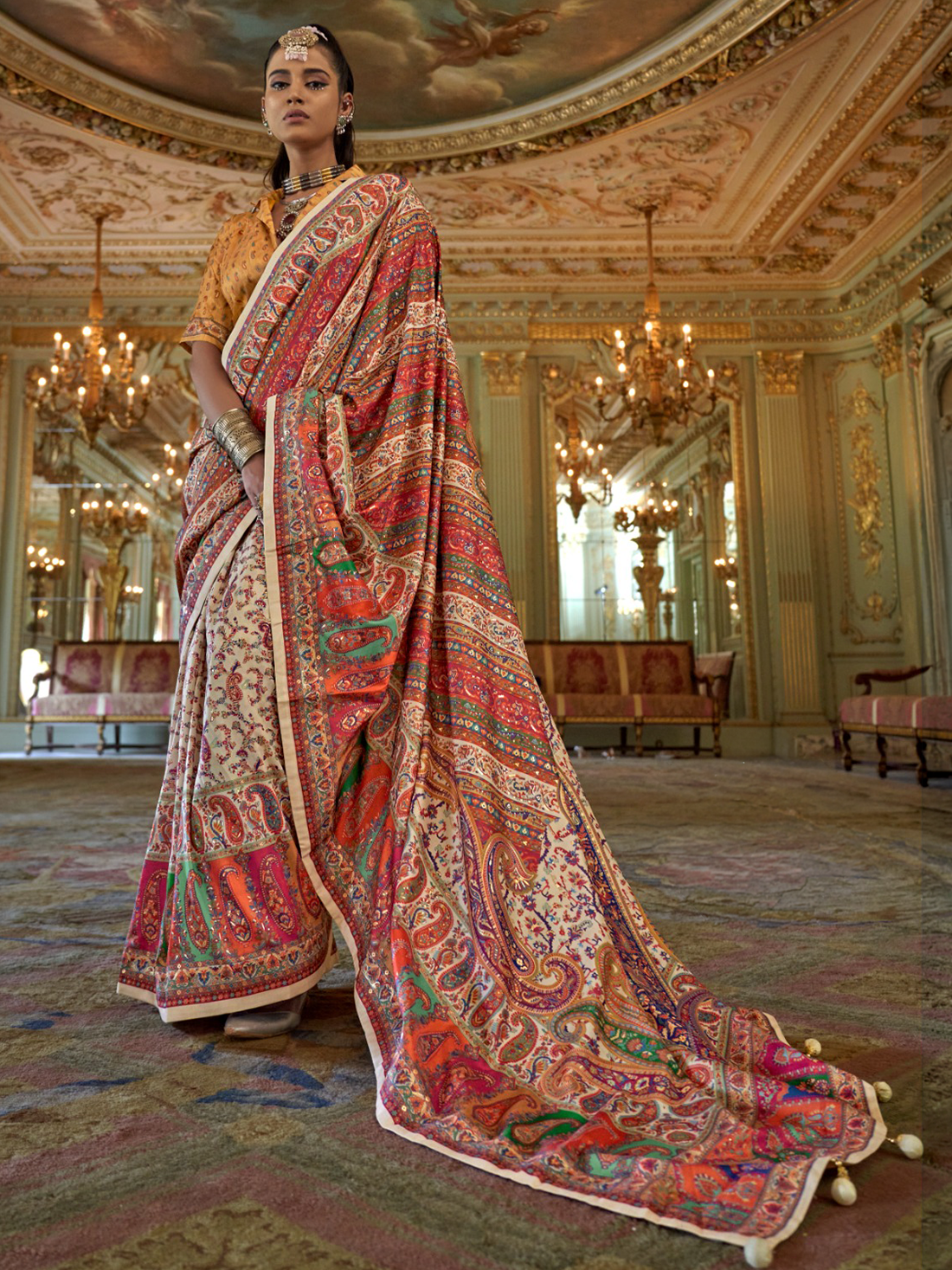 Mahira Silk Printed Saree